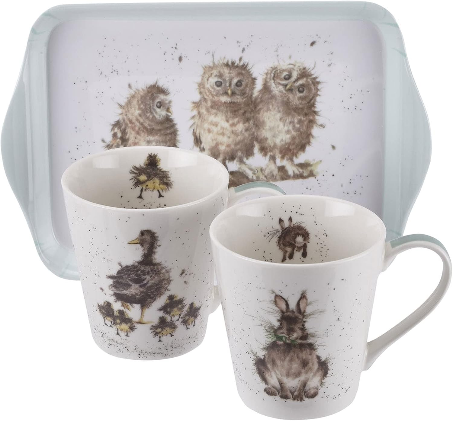 Portmeirion Home & Gifts X0011658739 Wrendale by Royal Worcester s/2 Mugs & Tray Wrendale Designs