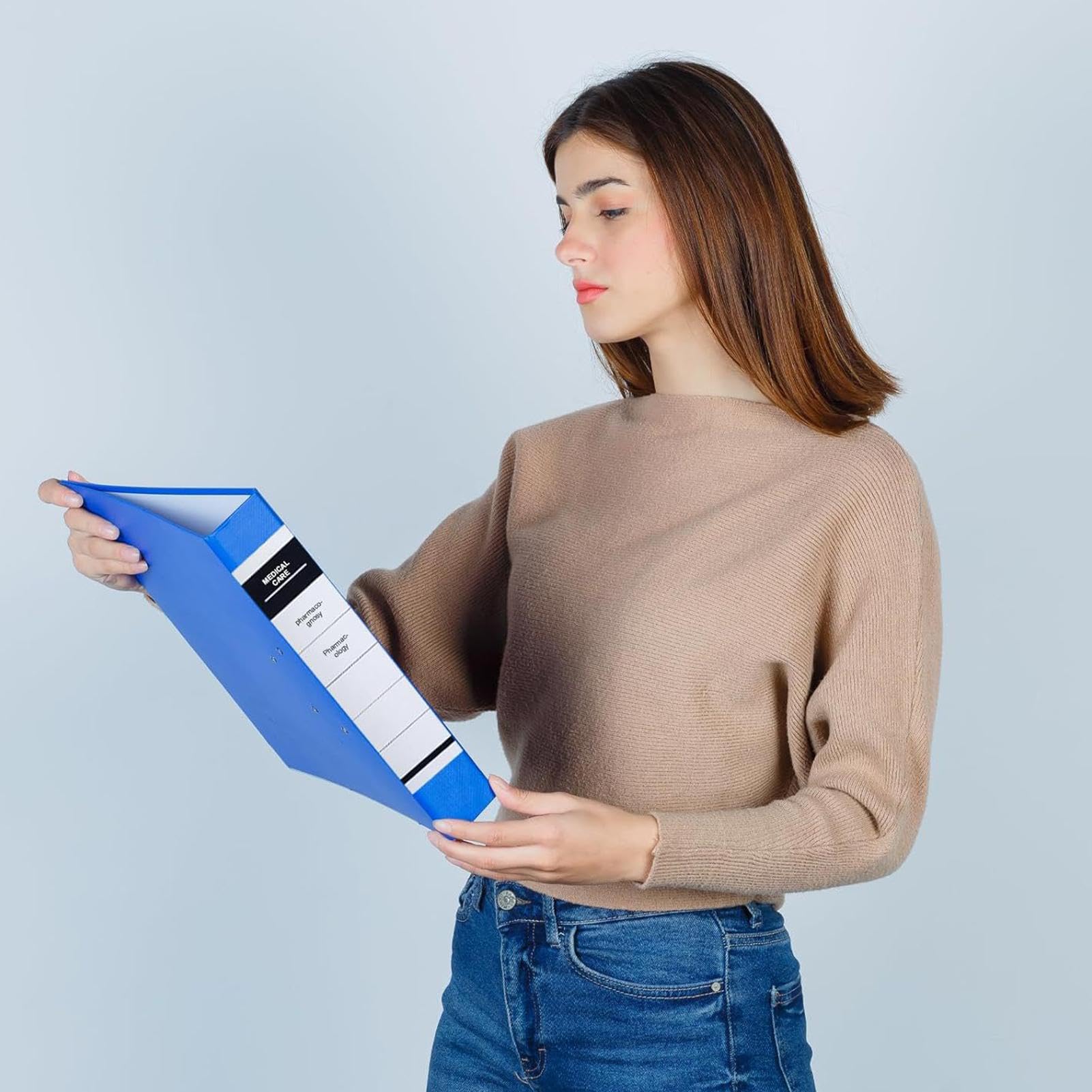 Etichette Per Raccoglitore,Etichette Per Raccoglitore,Adesivo Per | Etichettatura Cartella Di File - Set Di 100 Etichette Autoadesive Per Raccoglitore, Etichette Adesivi Scrivibili Per D