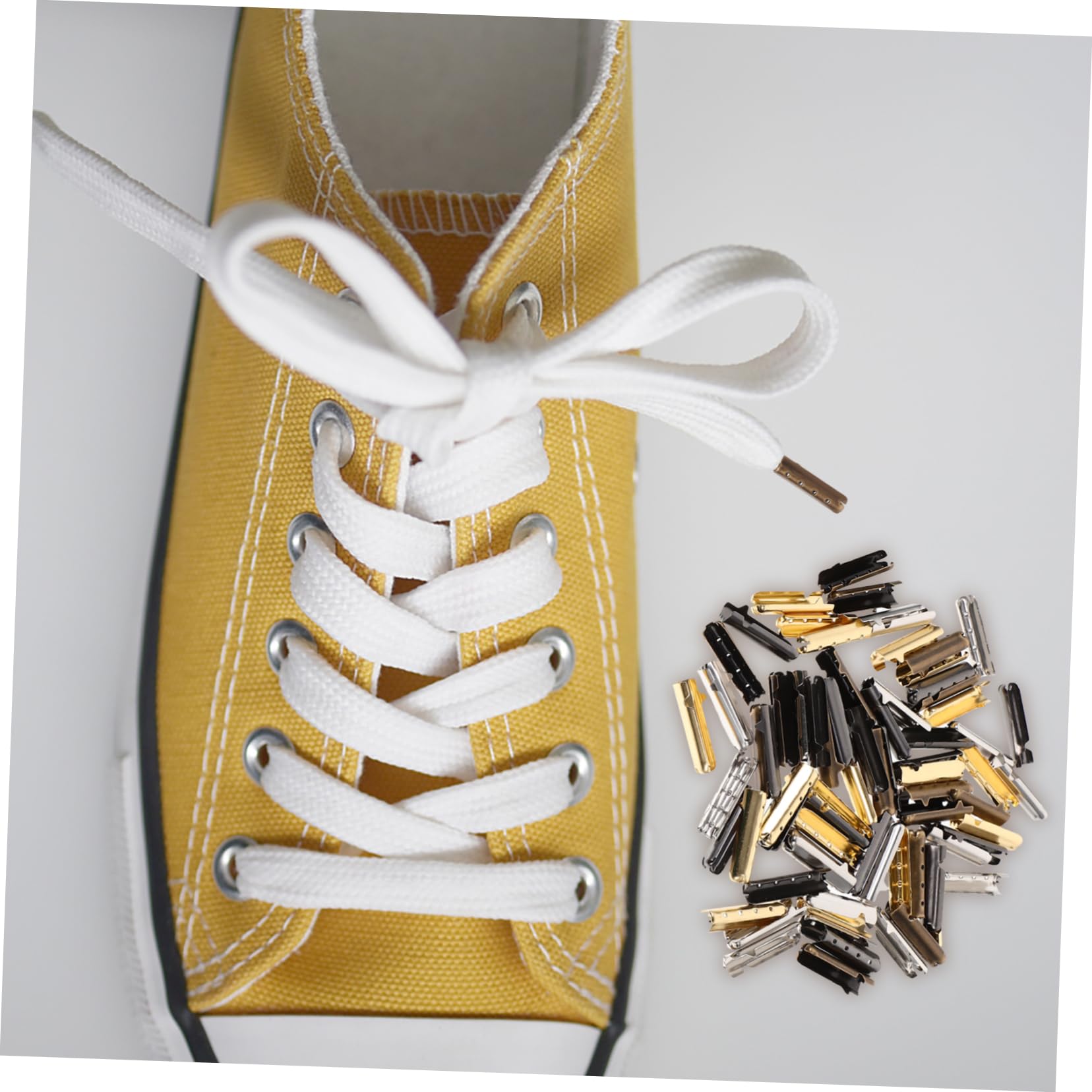 OUNONA Puntas Lisas de Cobre para Cordones de Zapatos, 80 Piezas DIY