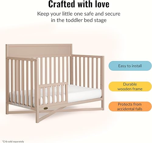 Miniatura 3 de Dream On Me Riel de protección convertible para cuna, mantequilla de almendra