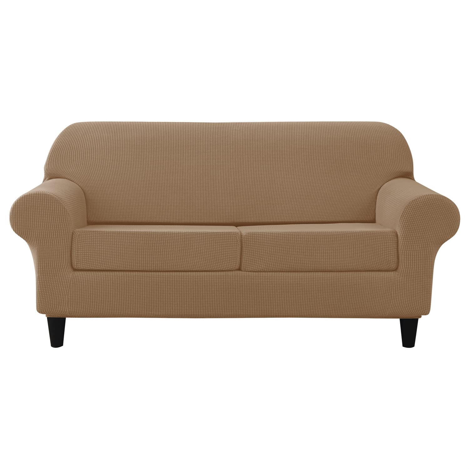 Housse de canapé en polaire extensible anti-usure pour causeuse 2 places