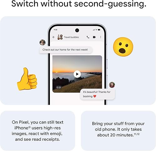 Miniatura 10 de Google Pixel 10 Pro XL - Smartphone Android desbloqueado - Asistente Gemini AI, sistema de cámara trasera triple, batería de carga rápida de 24