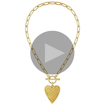 Amazon.com: Star Charm Chunky Hammered Toggle Necklace Gold