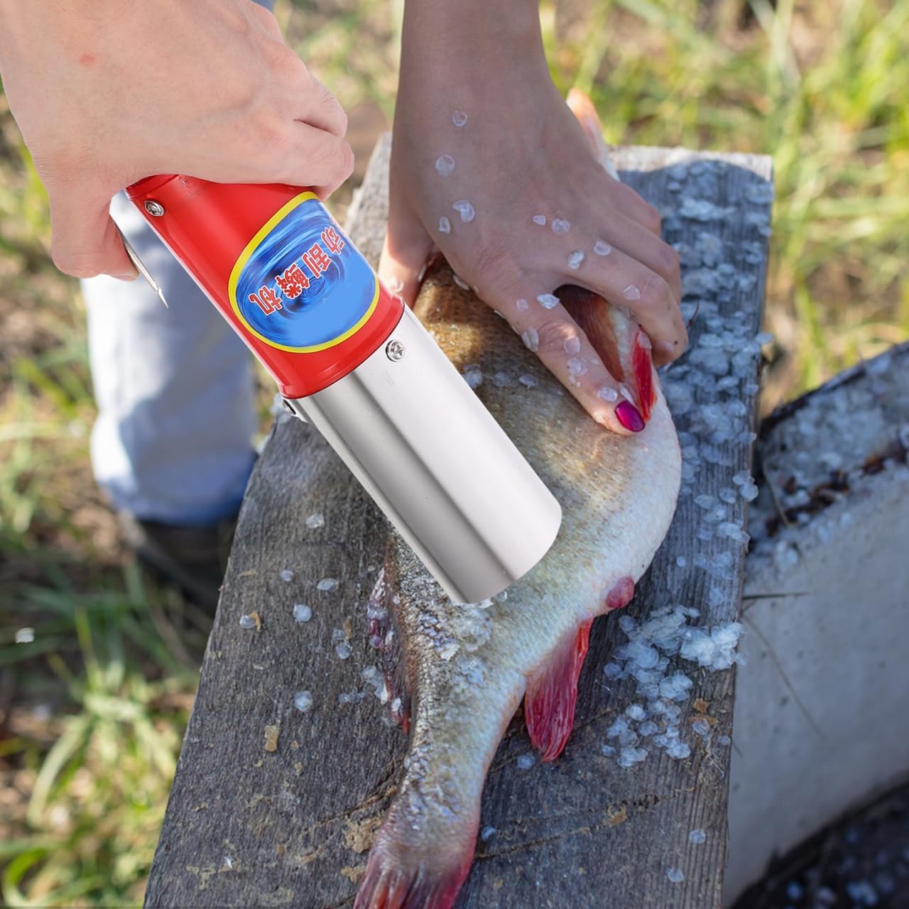 PRETYZOOM Electric Fish Scale Scraper Corded Scaler with Waterproof Motor Compact Handheld Design for Efficient Seafood Scaling at Home and Fish Market 10.62X2.16X1.96In