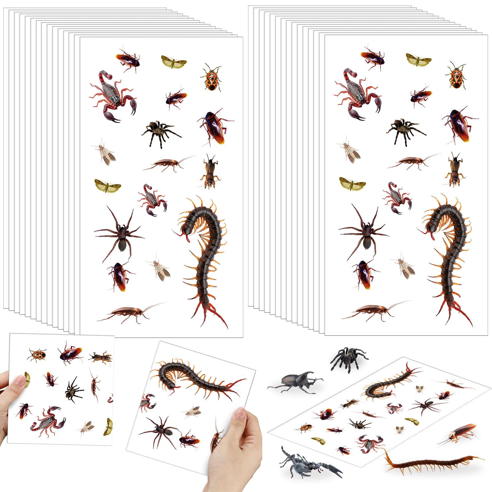 Qualirey 30 Pcs Spider Traps Indoor Roach Bug Ant Cricket Insect Sticky Traps Adhesive Cockroach Rat Mice Glue Boards for House Kitchen Bathroom Basement Garage(Tearable Style)