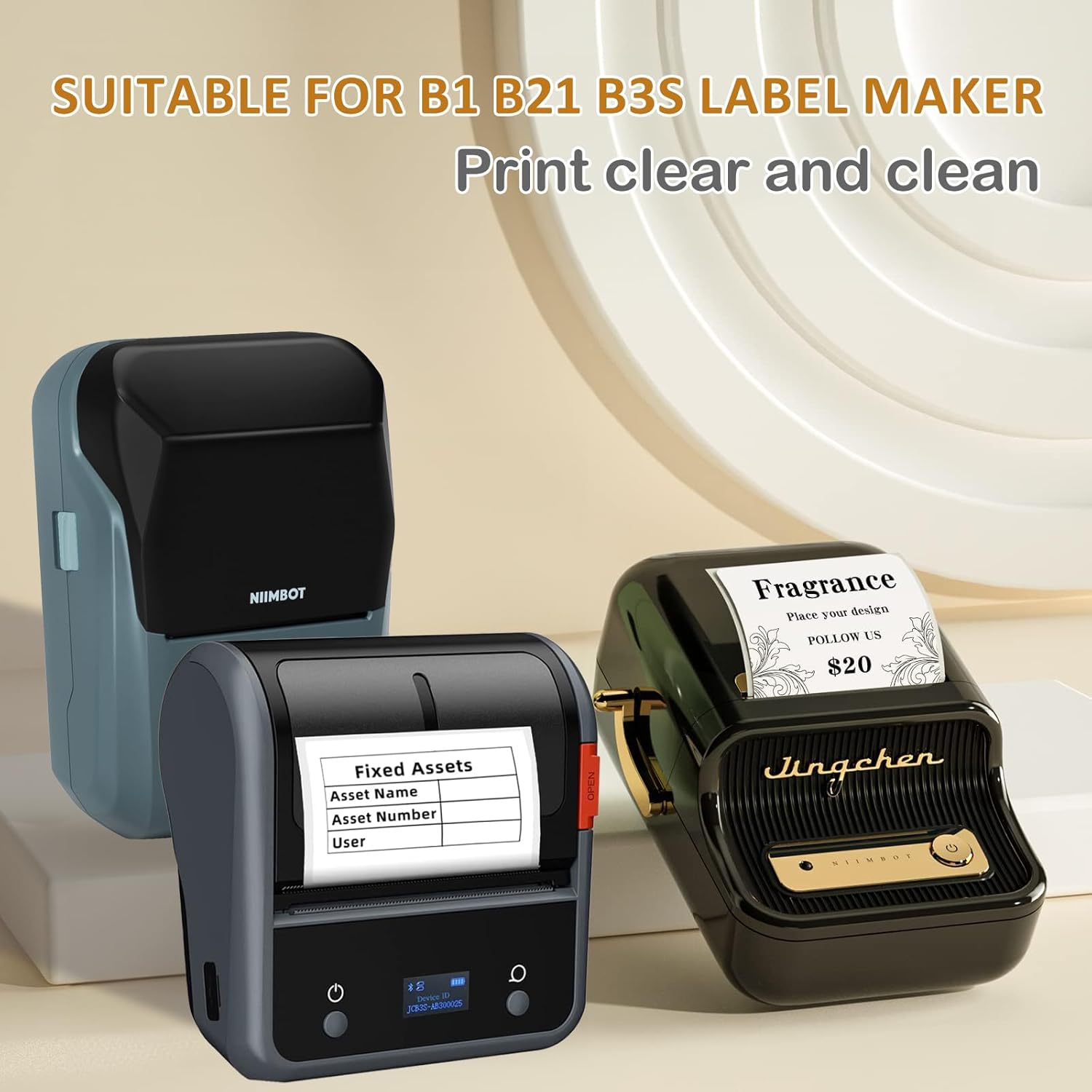 NIIMBOT Labels for B1/B21/B3S Label Maker, (3 Rolls, 1.96'' x 1.18'' /50x30mm) Thermal Sticker Label, Waterproof, Oil-Proof and Tear-Proof, Self-Adhesive Thermal Labels (White) - Image 3