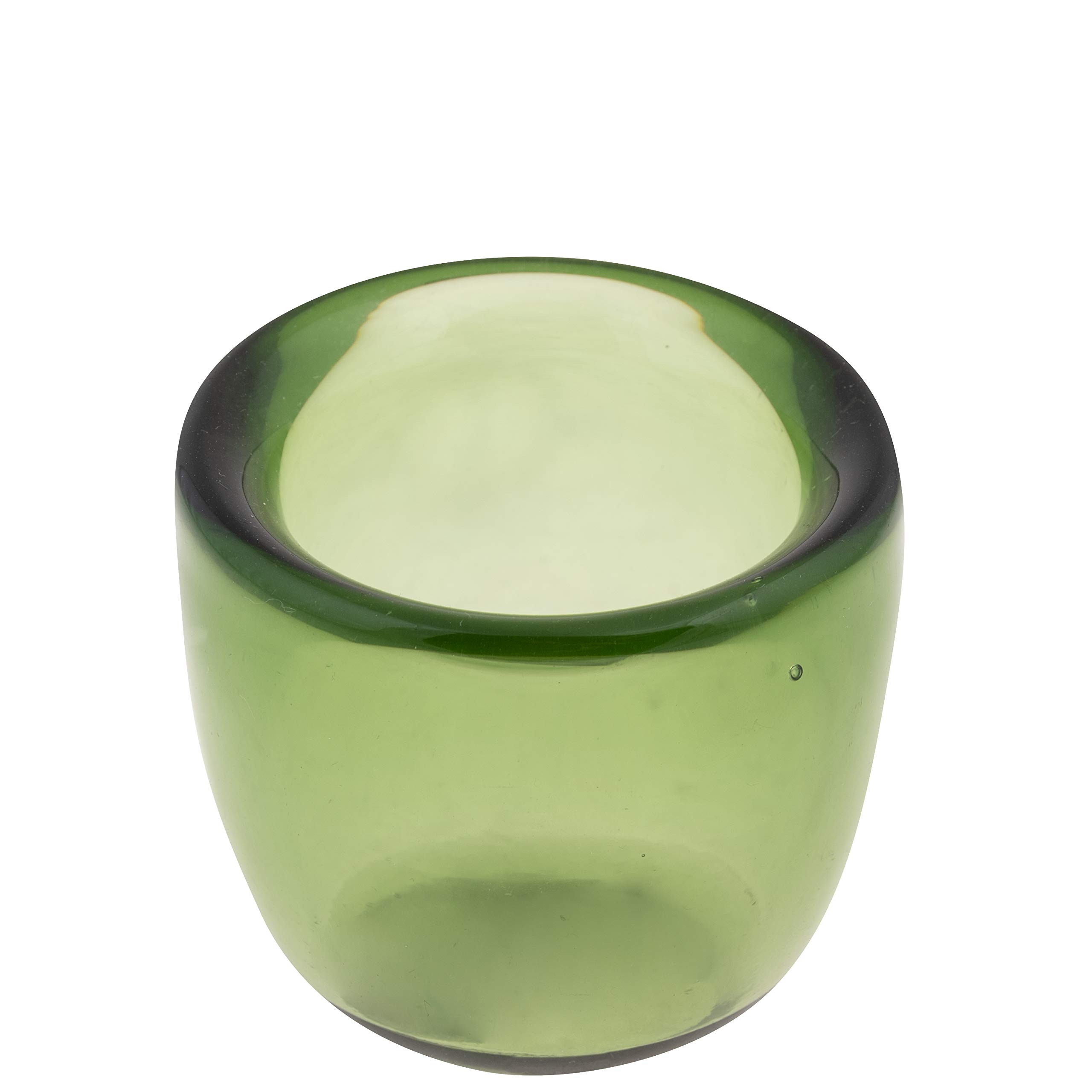 KARMA GIFTS Small Hand Blown Glass Votive UNRIPE Green