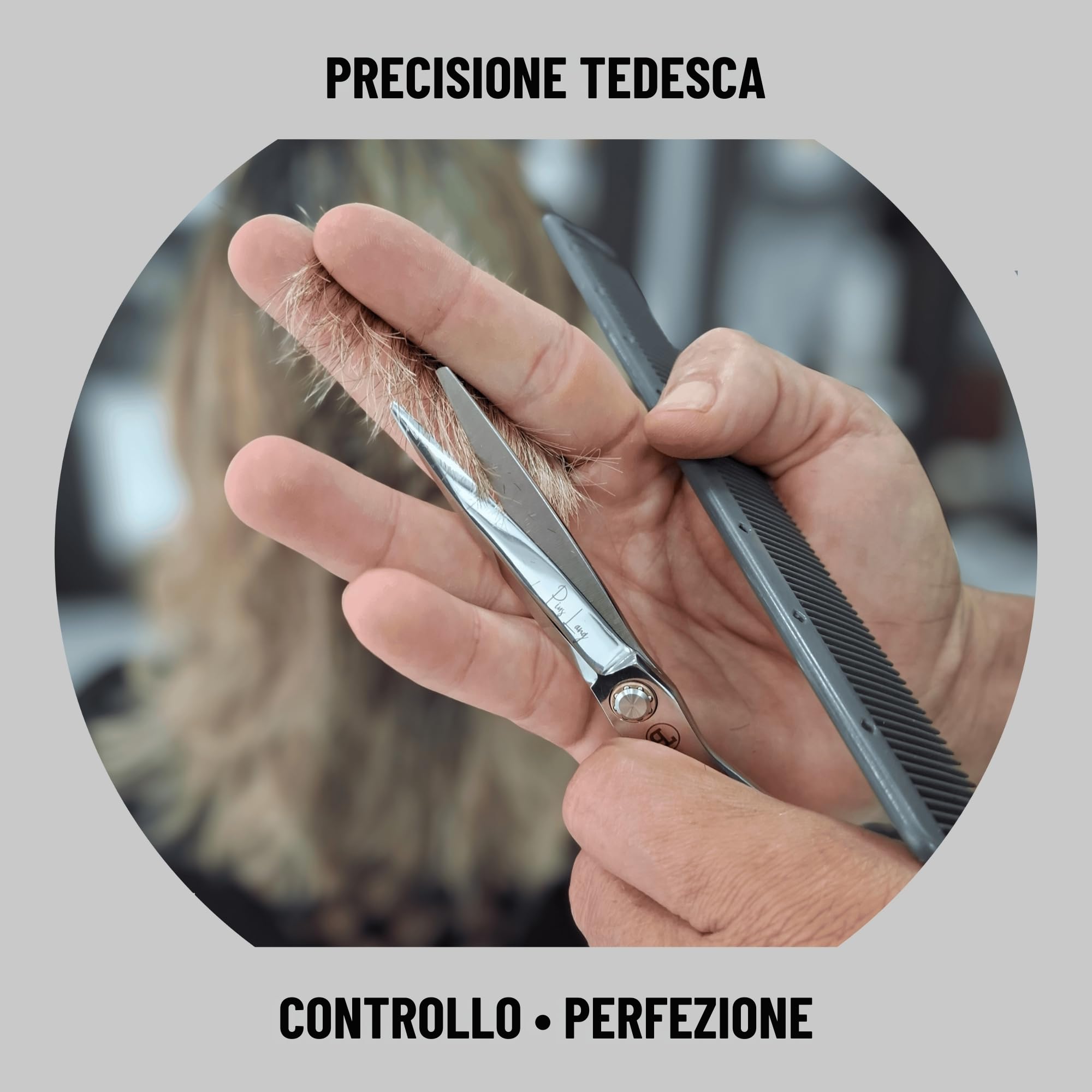 Forbici Professionali per Capelli 6,5" dal 1852, per Studenti di Parrucchieria e Principianti, Lame Convesse, Sistema a Cuscinetti a Sfera, Astuccio