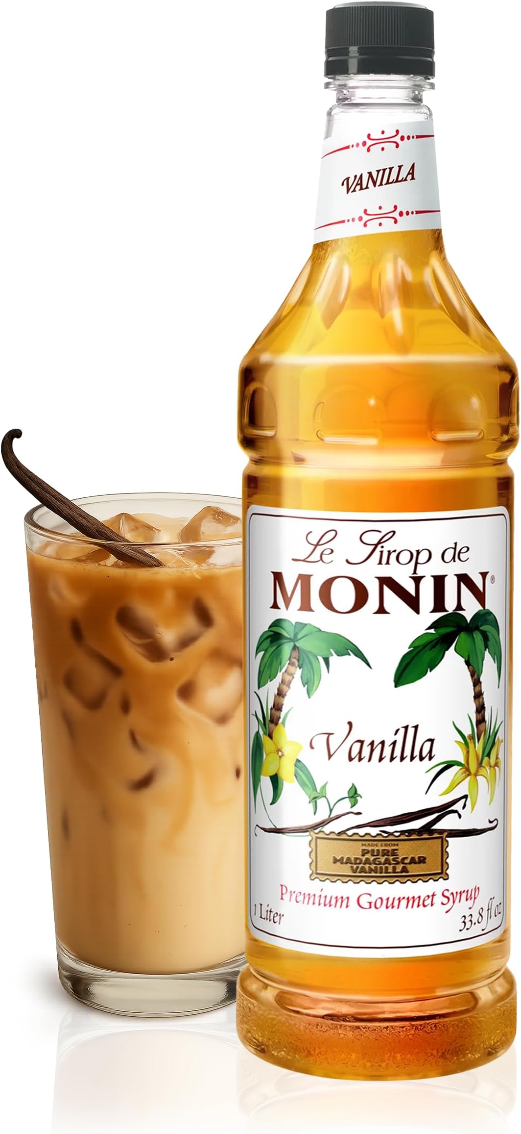 Vanilla Syrup | Pure & Rare Madagascar Vanilla, Premium Syrup for Coffee, Lattes & More | Clean Label with No Artificial Flavors, No Artificial Preservatives (BPA Free Bottle, 33.8 fl oz)