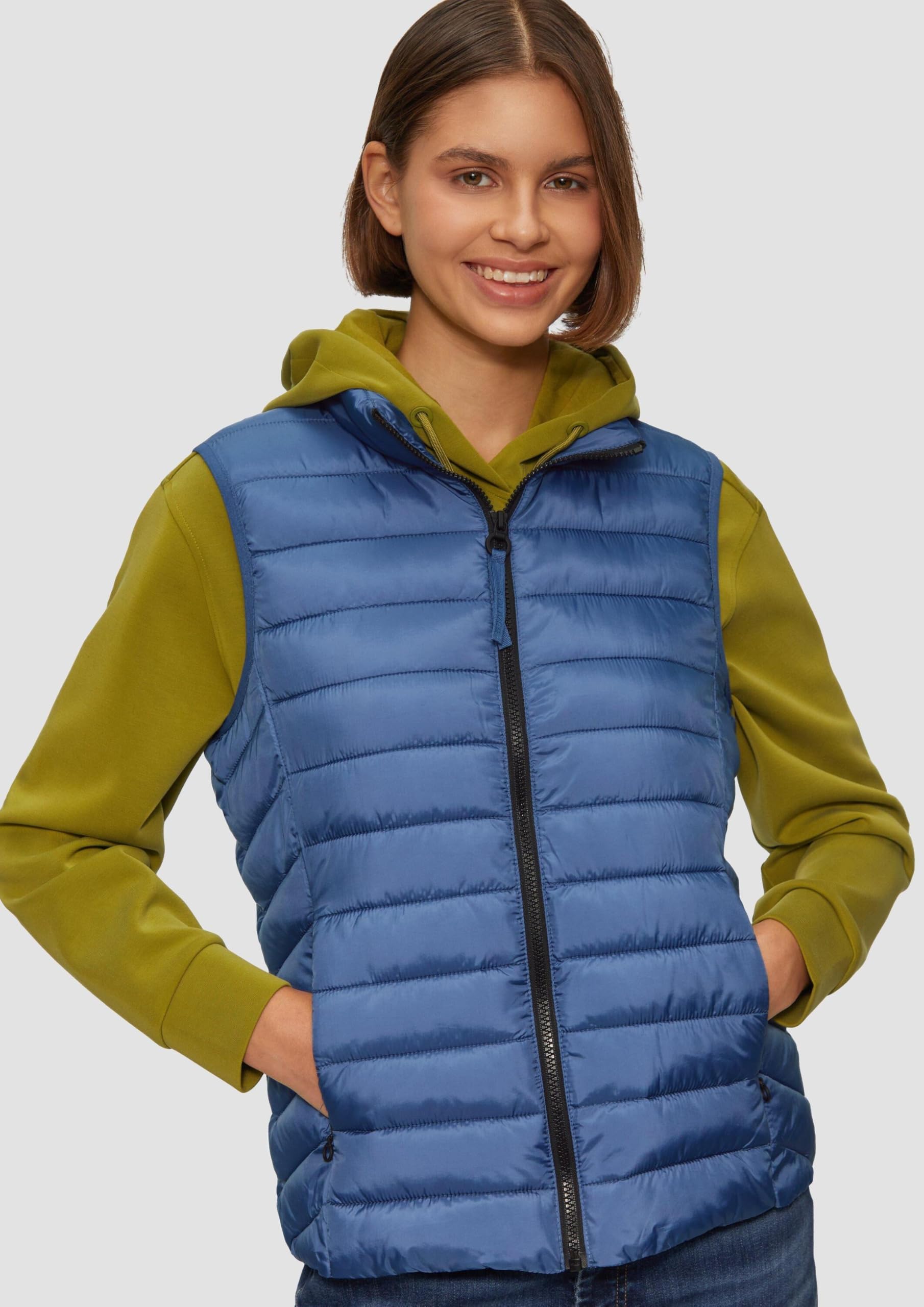 s.Oliver Gilet Trapuntato con Colletto Alto Donna