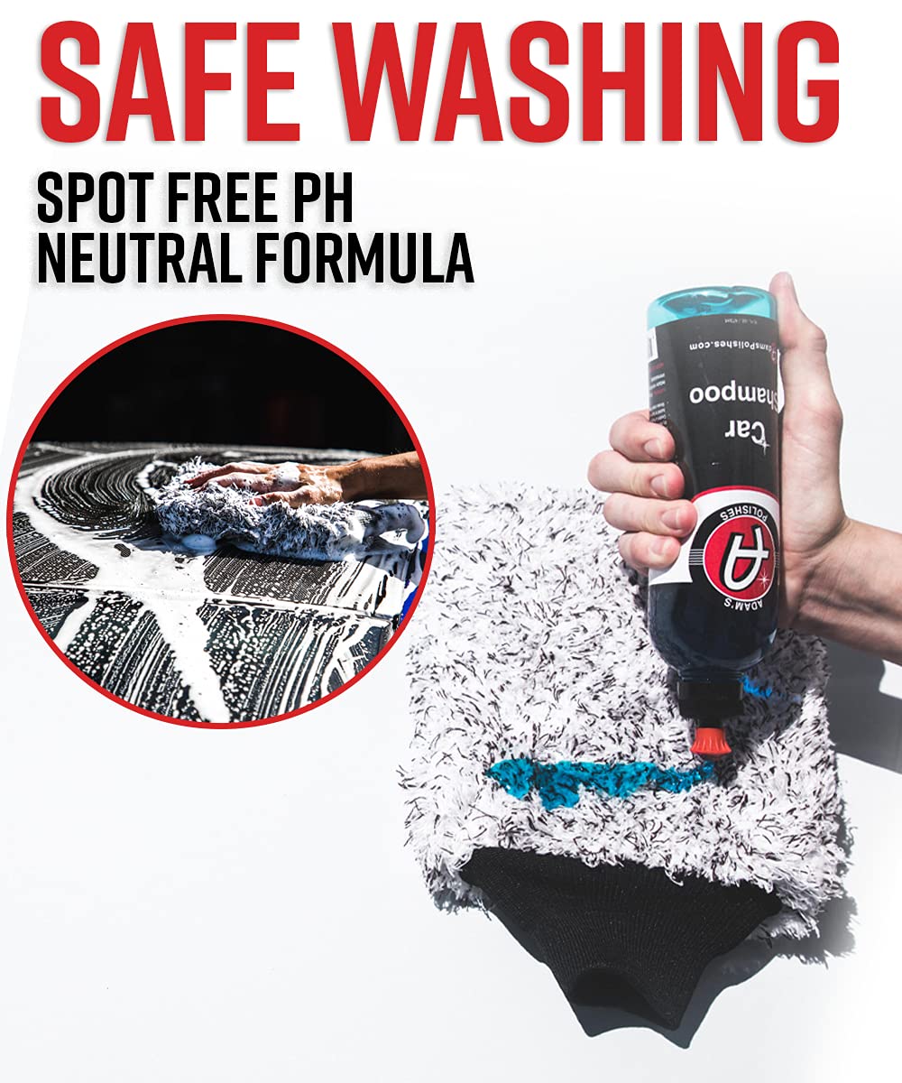 Adam's Car Wash Shampoo 5 Gallon pH Best Car Wash Soap For Snow Foam Cannon, Foam Gun, Car