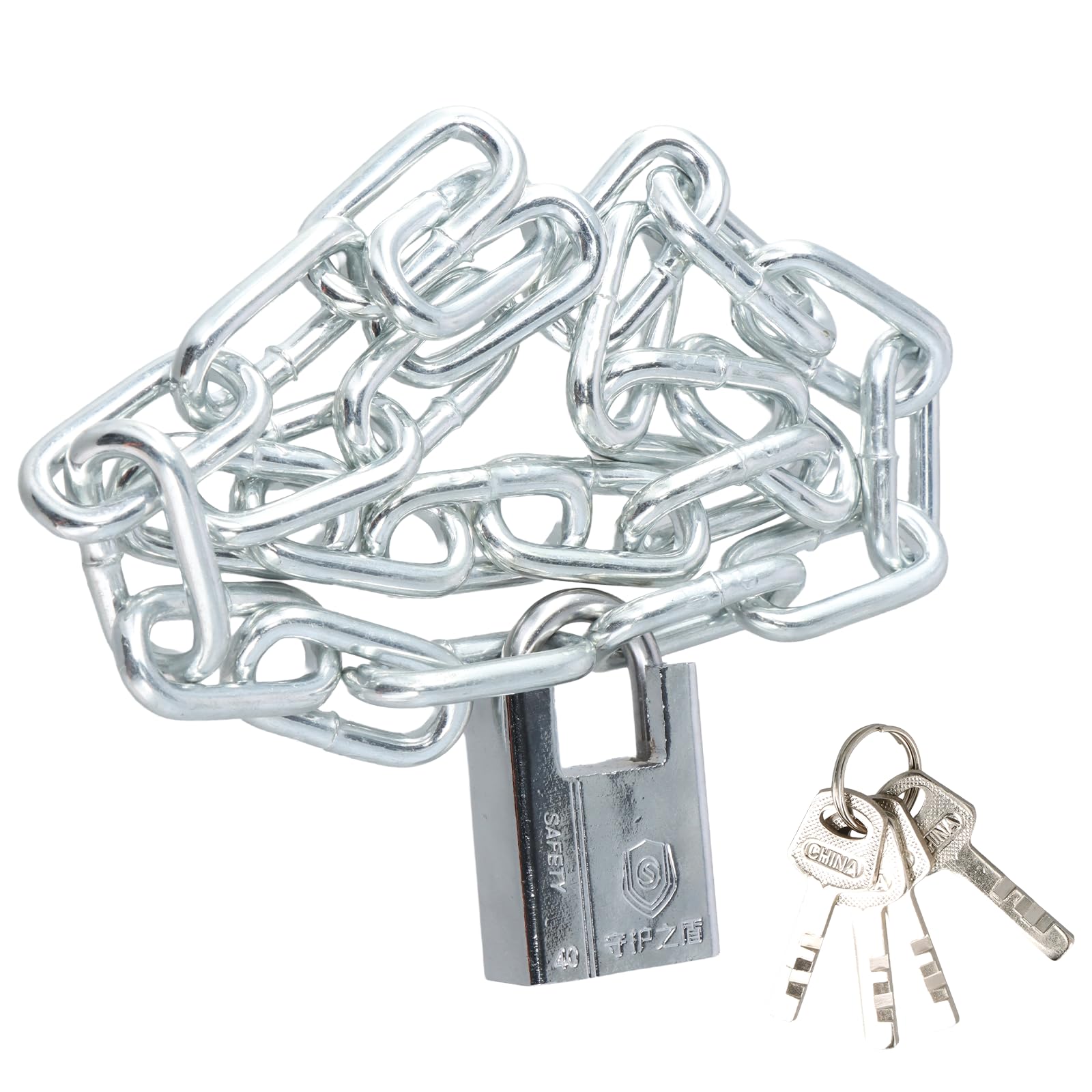 Lucchetto Bici Catena, [Extended Version] Diyife Blocco Catena Super Lunga Per Bicicletta, Antifurto Catena Per Bici, 120cm Lucchetto Sicurezza Per Biciclette Con 3 Chiave Per Bici,Moto, Passeggini
