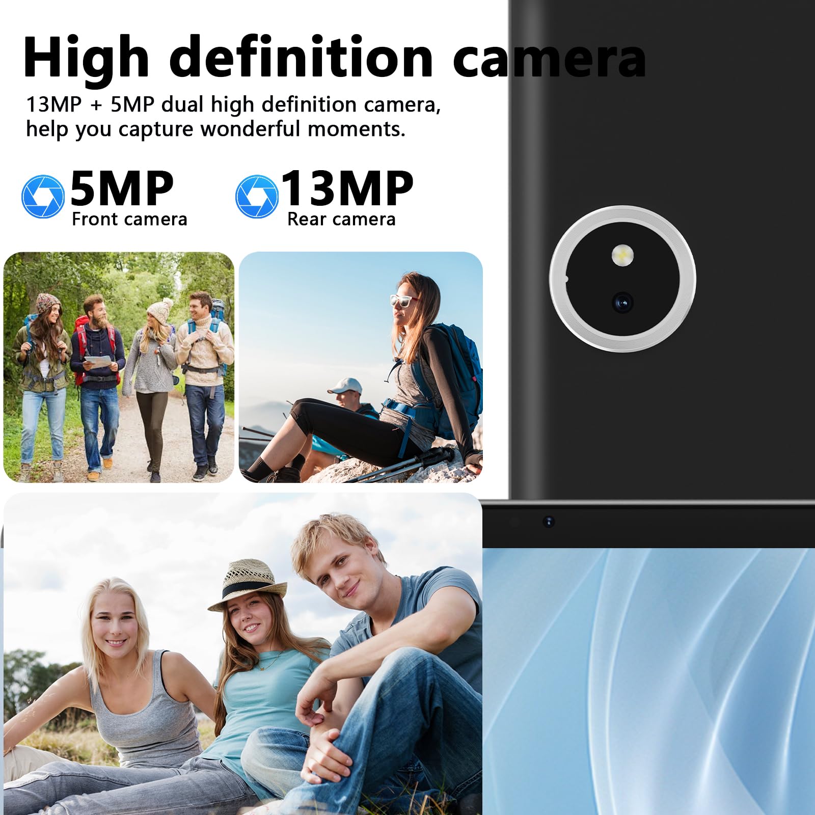 PEICHENG Tablet Android 16 de 11 pulgadas con procesador Octa-Core, 18 GB de RAM 128 GB ROM, batería de 8000 mAh, pantalla táctil IPS HD 1280X800, cámaras duales de 5MP+13MP (negro) 7