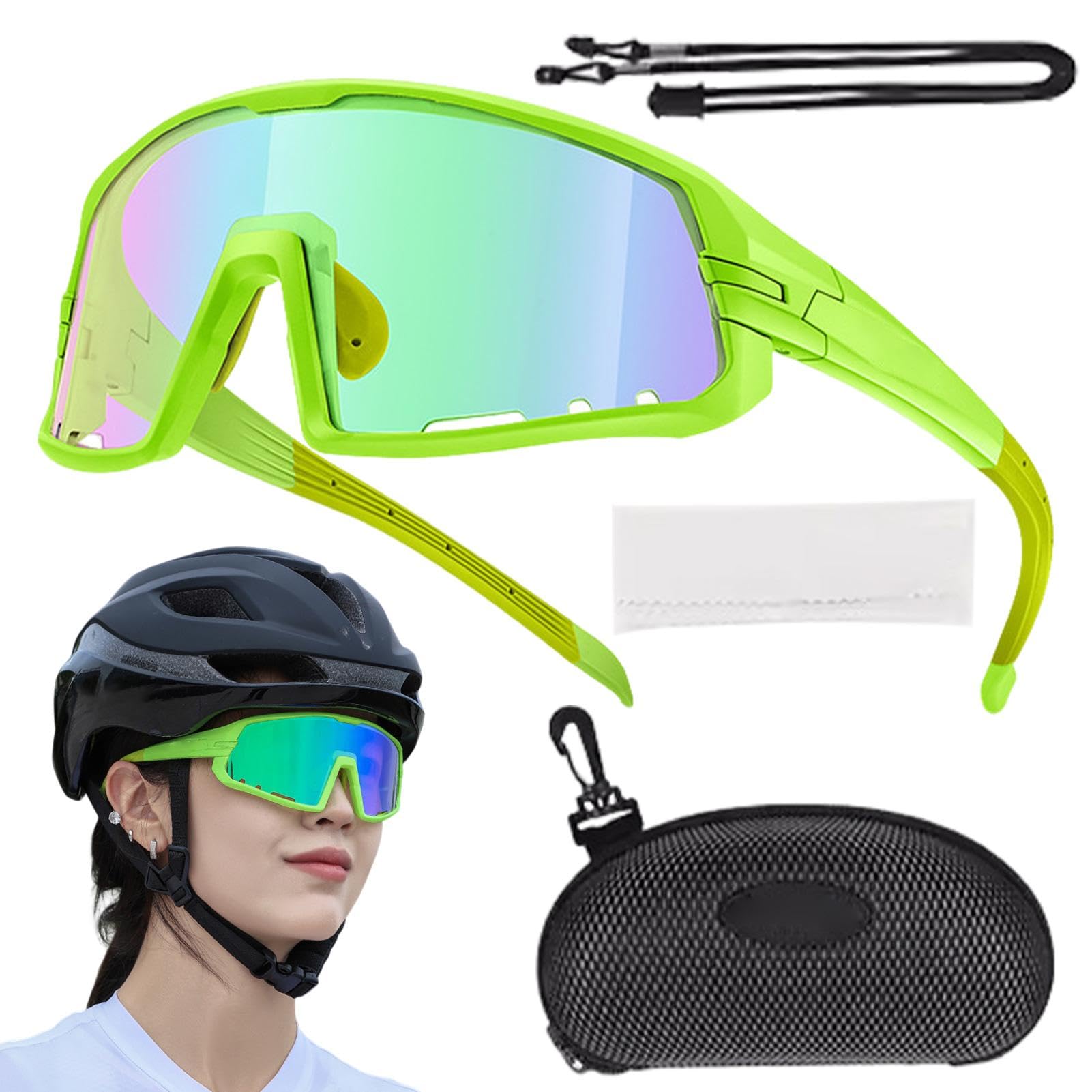 Męskie okulary rowerowe | okulary przeciwsłoneczne do jazdy konnej dla mężczyzn, sportowe okulary przeciwsłoneczne z ochroną UV, zmieniające kolor okulary rowerowe do biegania na świeżym powietrzu