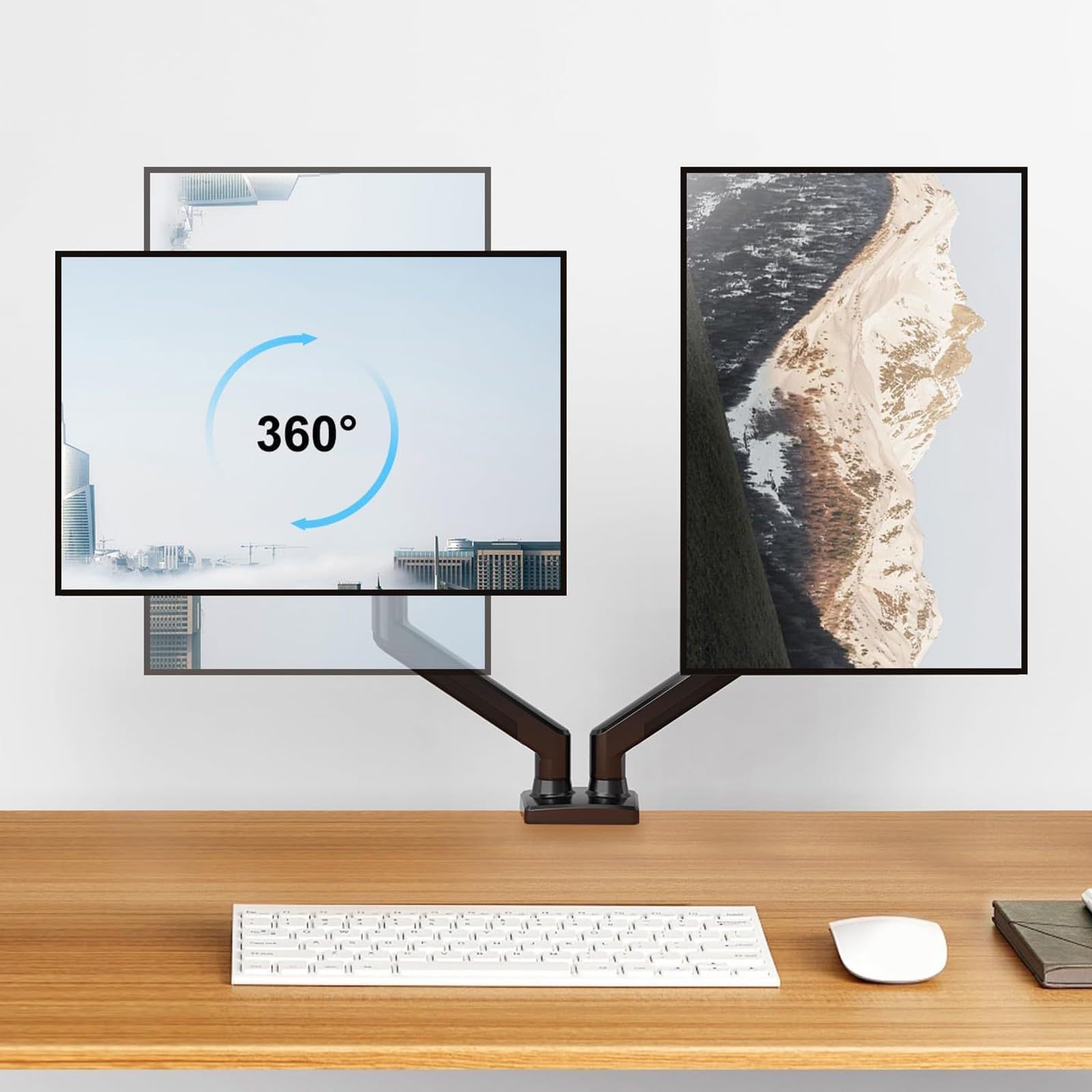 Il braccio dello schermo supporta 2-9 kg di peso Heavy Duty morsetto da scrivania per monitor da 33-32 pollici 360 rotazione regolabile inclinazioni girevoli funzionalità intervalli braccio monitor