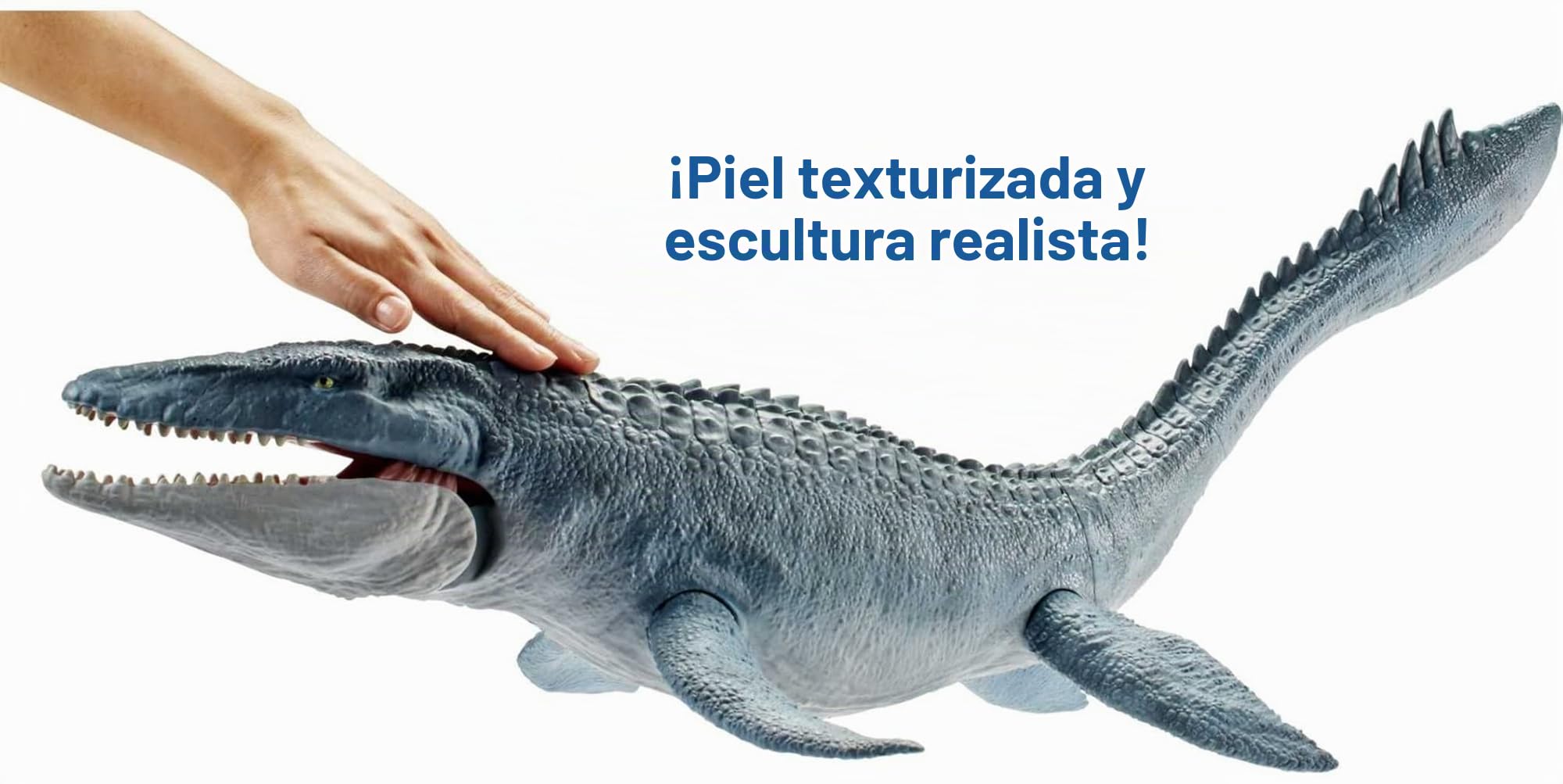 Jurassic World FNG24 - Figura de mosasaurio, juguete dinosaurio a partir de 3 años, Exclusivo en Amazon