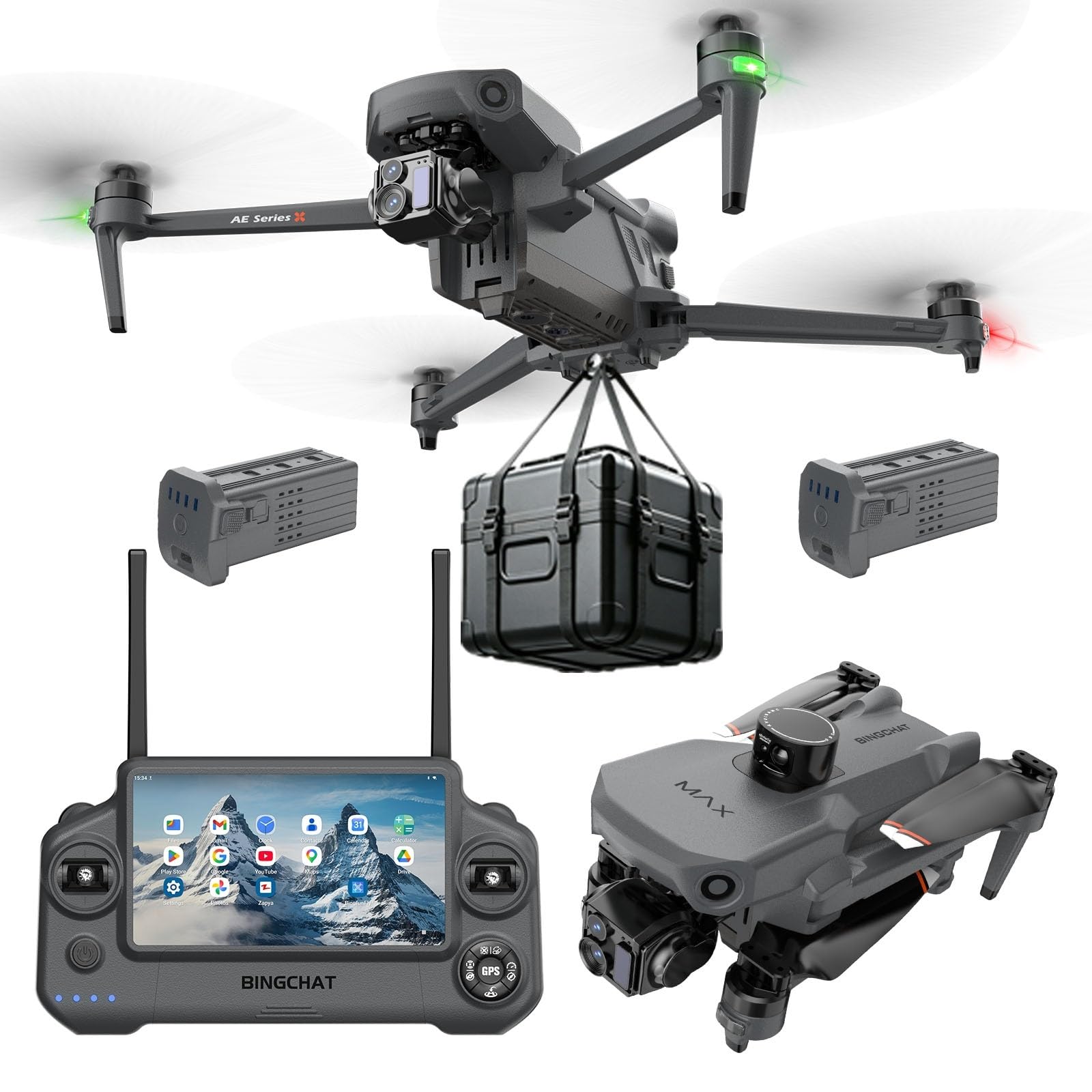 Bingchat Tablet Remote Professional Drones with Camera for Adults 4K Videos