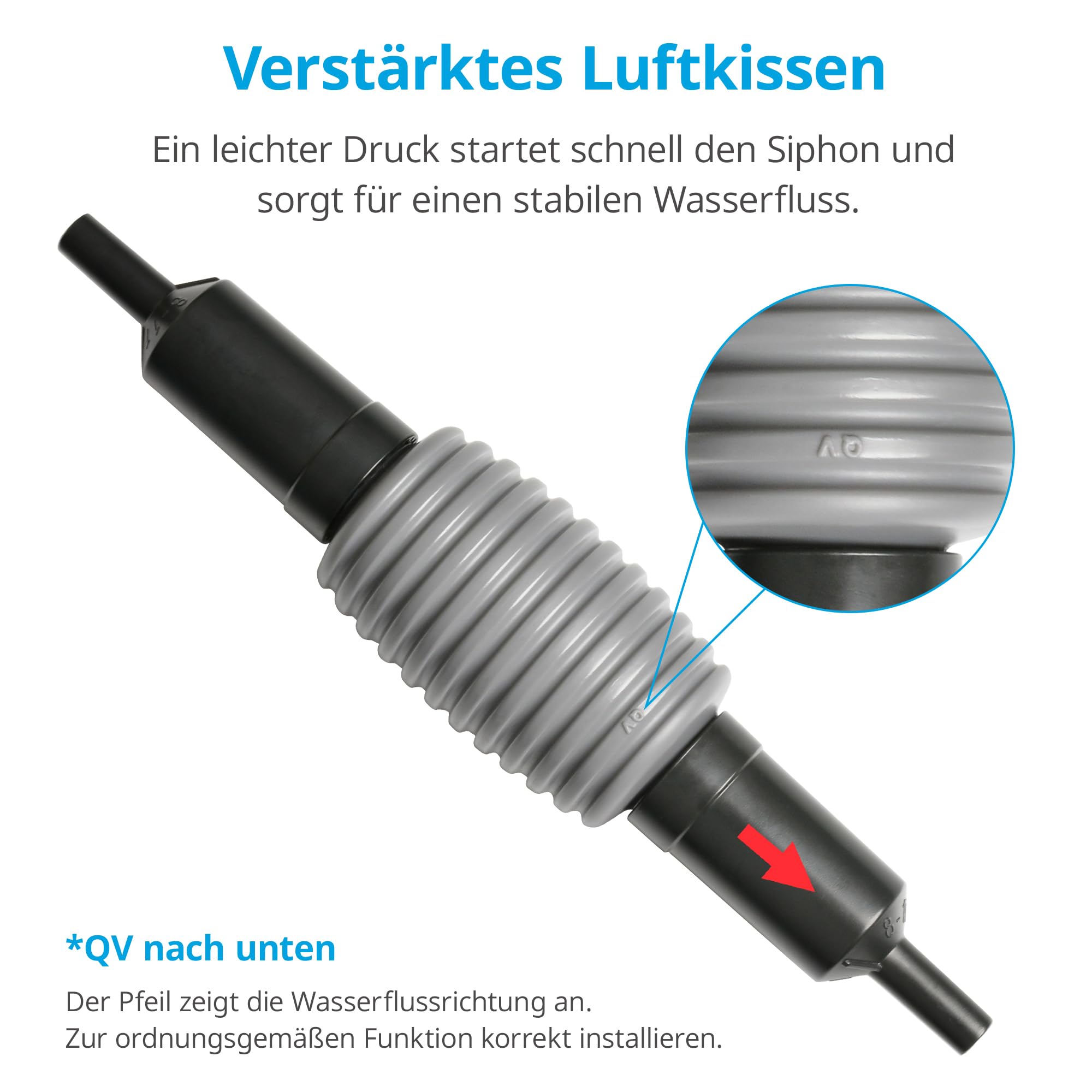 NICREW Aquarium Wasserwechsler, Kiesreiniger für Aquarium Wasserwechsel und Reinigung, Handbetriebener Sauger Bodenreiniger Aquarium Reiniger