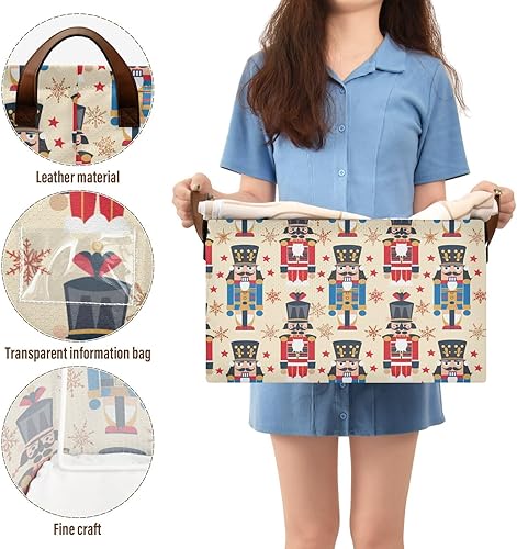 Miniatura 5 de Nutcracker Toy Soldier Shelf Baskets Storage Containers with Handles Organizing Clothing Jeans Books for Organizing Clothes Blankets cajas plásticas