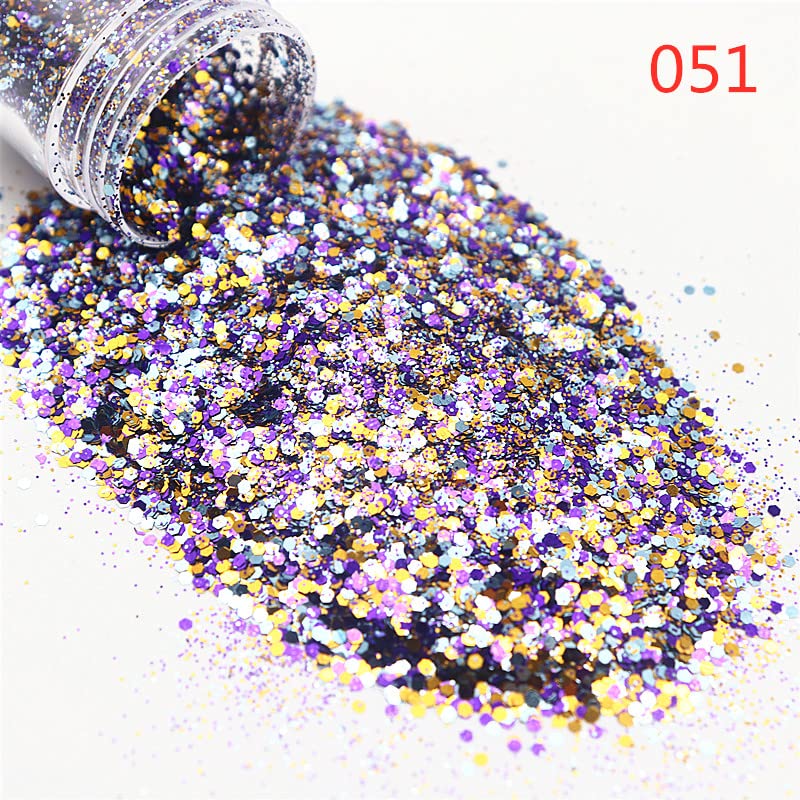 Mtssii 1 Uds Oro Plata Brillo Irregular De Uñas Holográfico En Polvo Copos De Aluminio