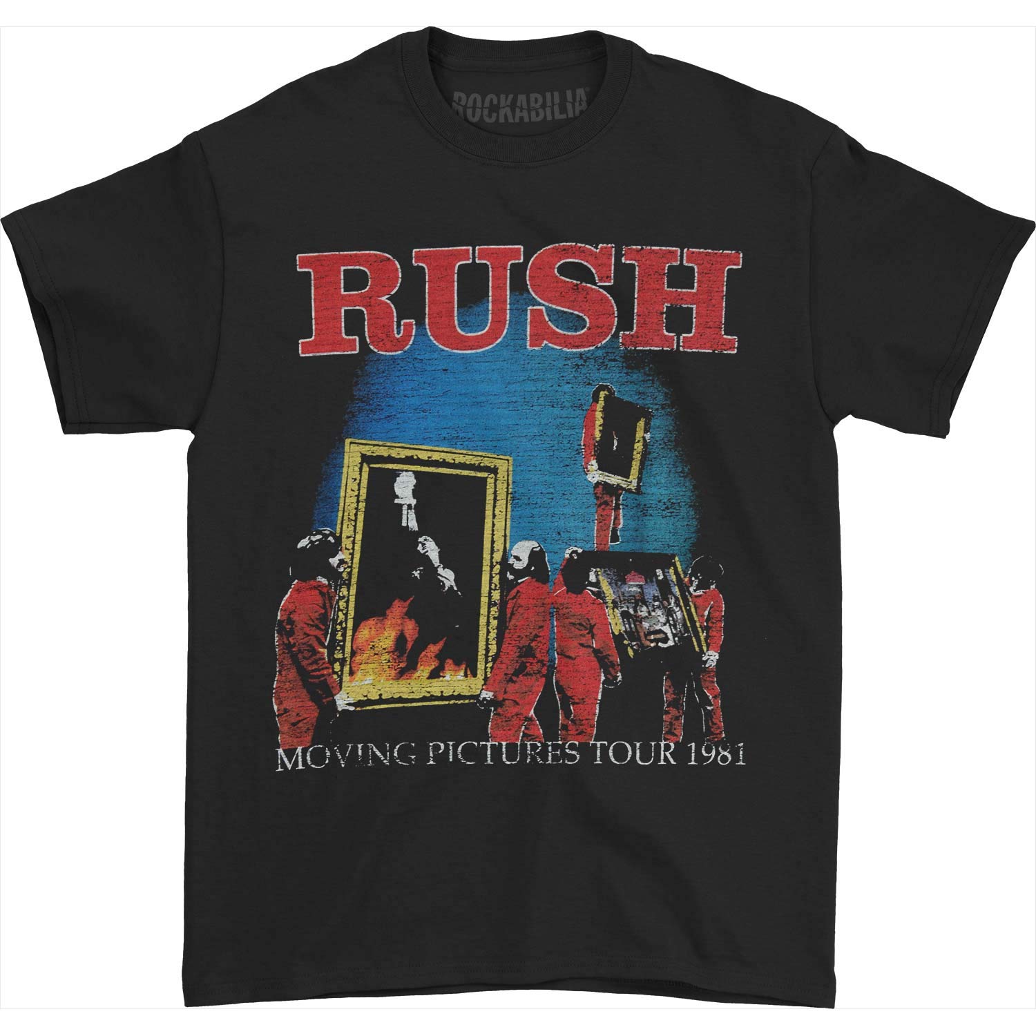 RushMen's Vintage Moving Pictures T-Shirt Large Black