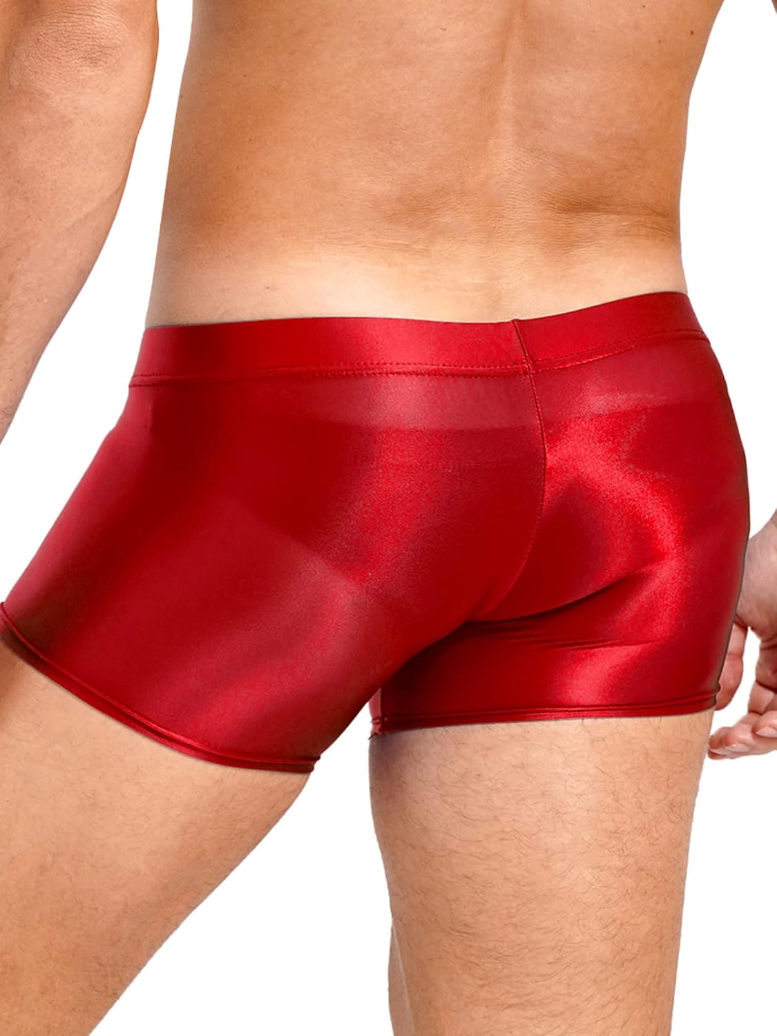 Jhaoyu Men's Boxer Brief Underwear Athletic Swimming Shorts Sexy Low Rise Pool Party Beachwear