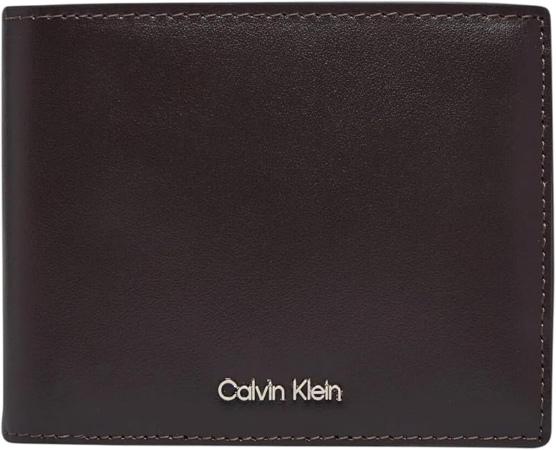 Calvin Klein Hombre Cartera Con Monedero Piel LV04D1163G, marrón oscuro, Taglia Unica