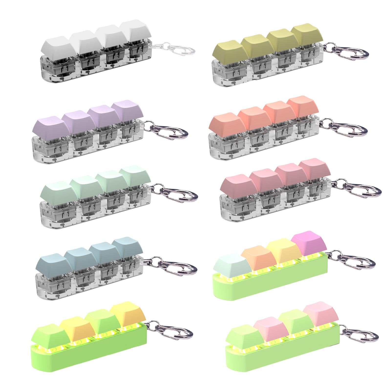Clavier Fidget Porte-clés Mécanique Clé Jouet Sensoriel Jouets Cadeaux Portable Mode Clicker Jouet Relaxant Pour Adultes Adolescents Enfants