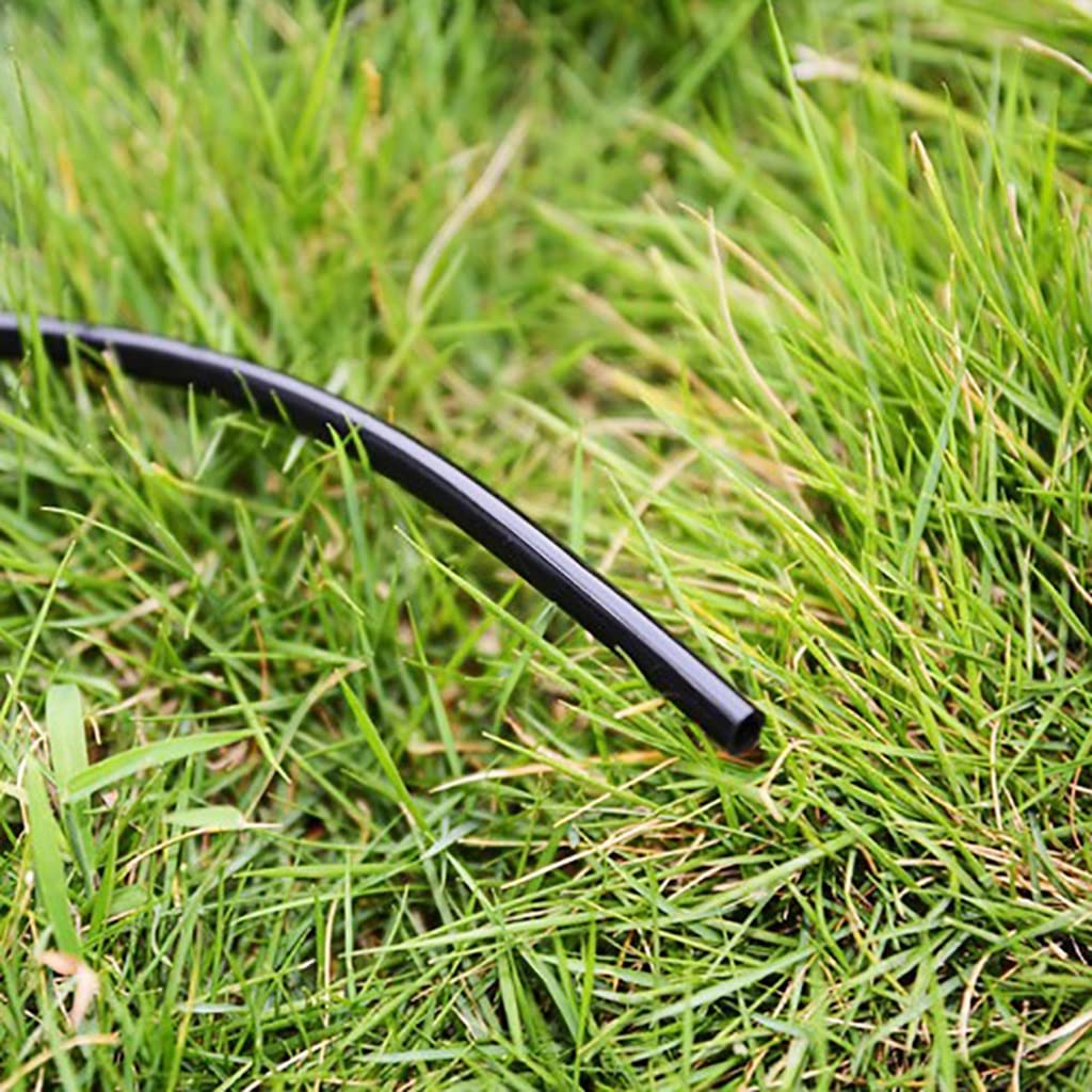 Tubo de riego por Goteo, Tubo de riego por microgoteo, Manguera de jardín de PVC, Negro, 1/4 Pulgadas, 4-7mm, Longitudes múltiples(40M)