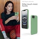 YATWIN Silicone Back Case for iPhone 16e, Soft-Touch Phone Back Cover for Apple iPhone 16e - Mint Green gallery image