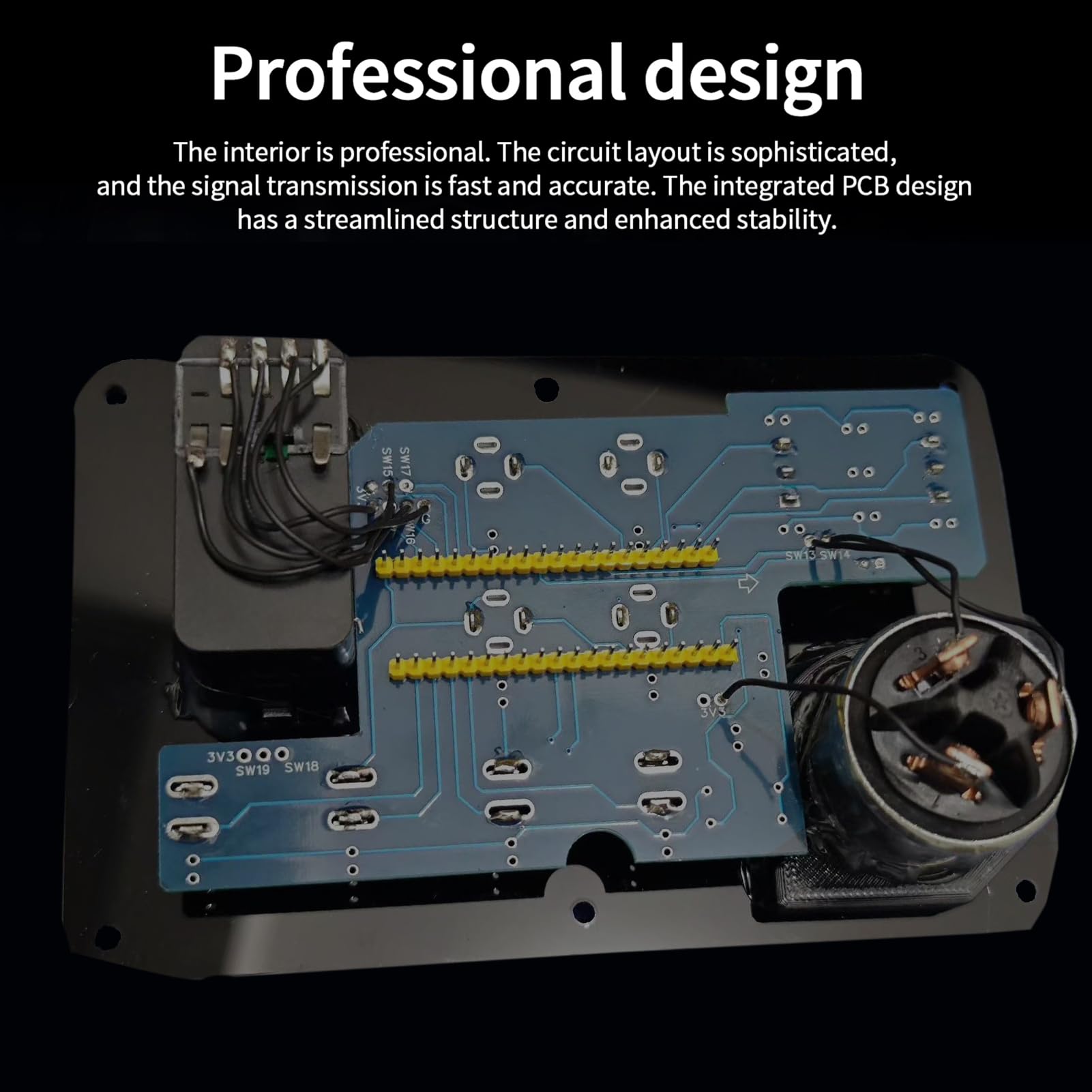Benshuuk Simulator American Truck Button Box für G27/G29/G920/G923 mit Mikrofon PTT PC 16 anpassbare Taste Zentrale Steuerbox ATS ETS2 für MOZA R3 R5 R9 R12 Basis Black