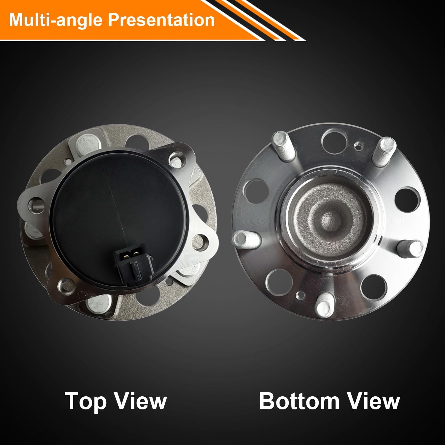 512553 Rear Wheel Bearing and Hub Assembly Set Fit for Hynd Sonata 2015-2019/Tucson 2016-2020/Veloster N 2019-2021/Cadenza Optima Sportage 2017-2020, 5 Lugs w/ABS, Wheel Bearing Hubs Replace# BR930925
