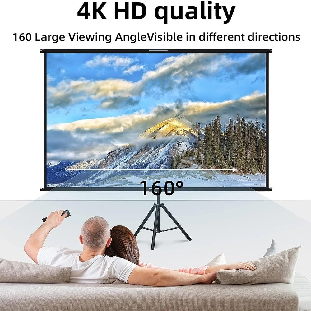schermo home theater Schermo per proiettore con supporto in metallo grigio anti-luce(120 inch)