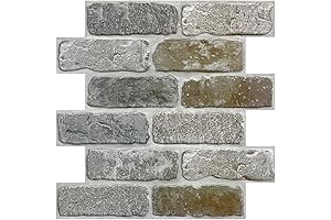11.8" x 11.8" Easy Peel and Stick Faux Brick Wall Paneling: Create...