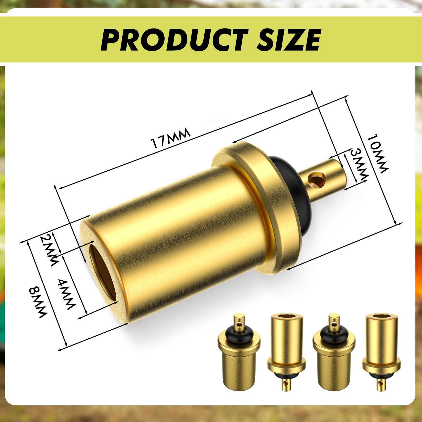 Zhengmy 8 Pcs Gas Refill Adapter, Blastocyst Tips Inflation Valve Adapter Connector for Cartridge Refilling Gas Canister Bottle Stove for Picnic Camping Hiking Outdoor