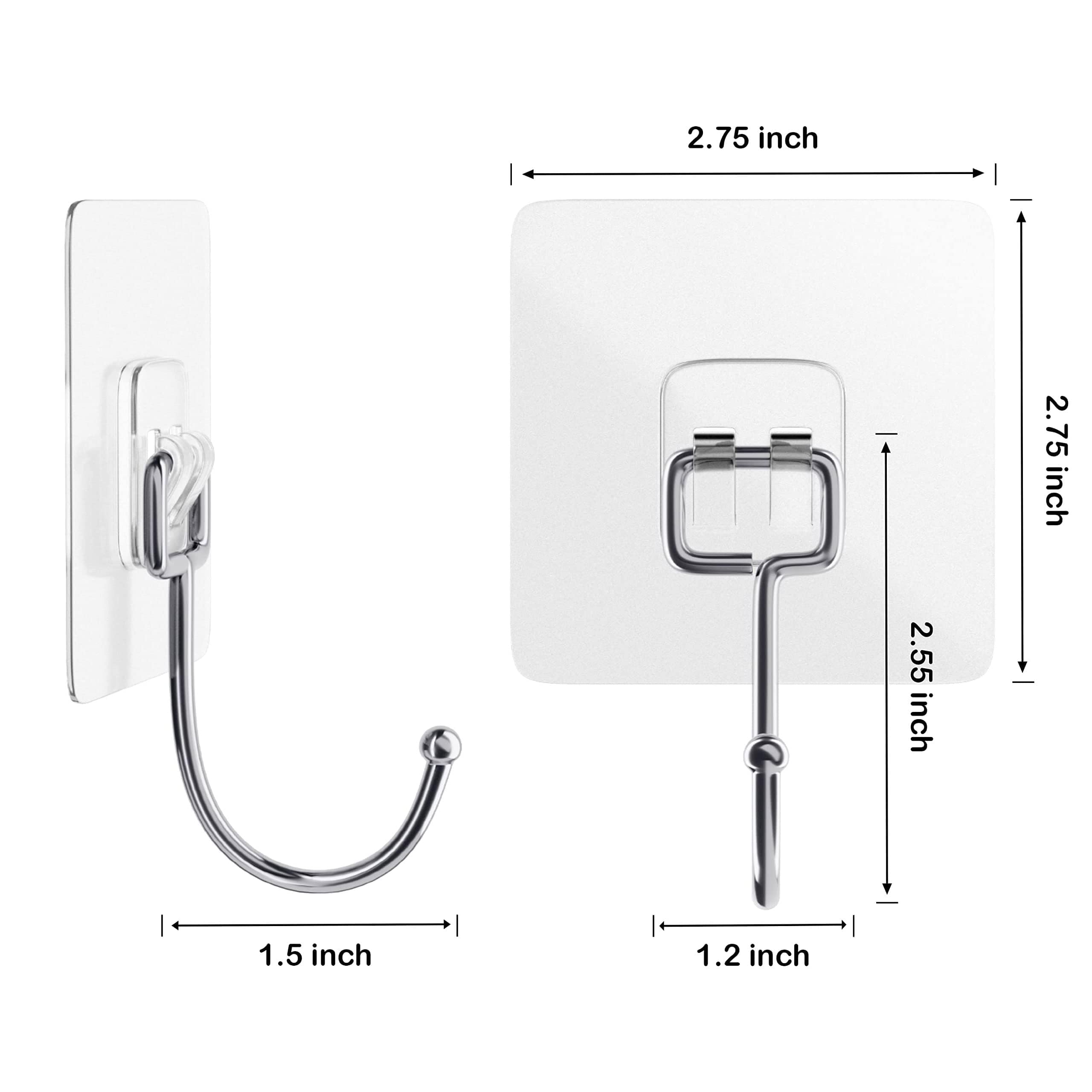 Latoxcaa Lot De 10 Grands Crochets Adhésifs Robustes Pour Accrocher 15