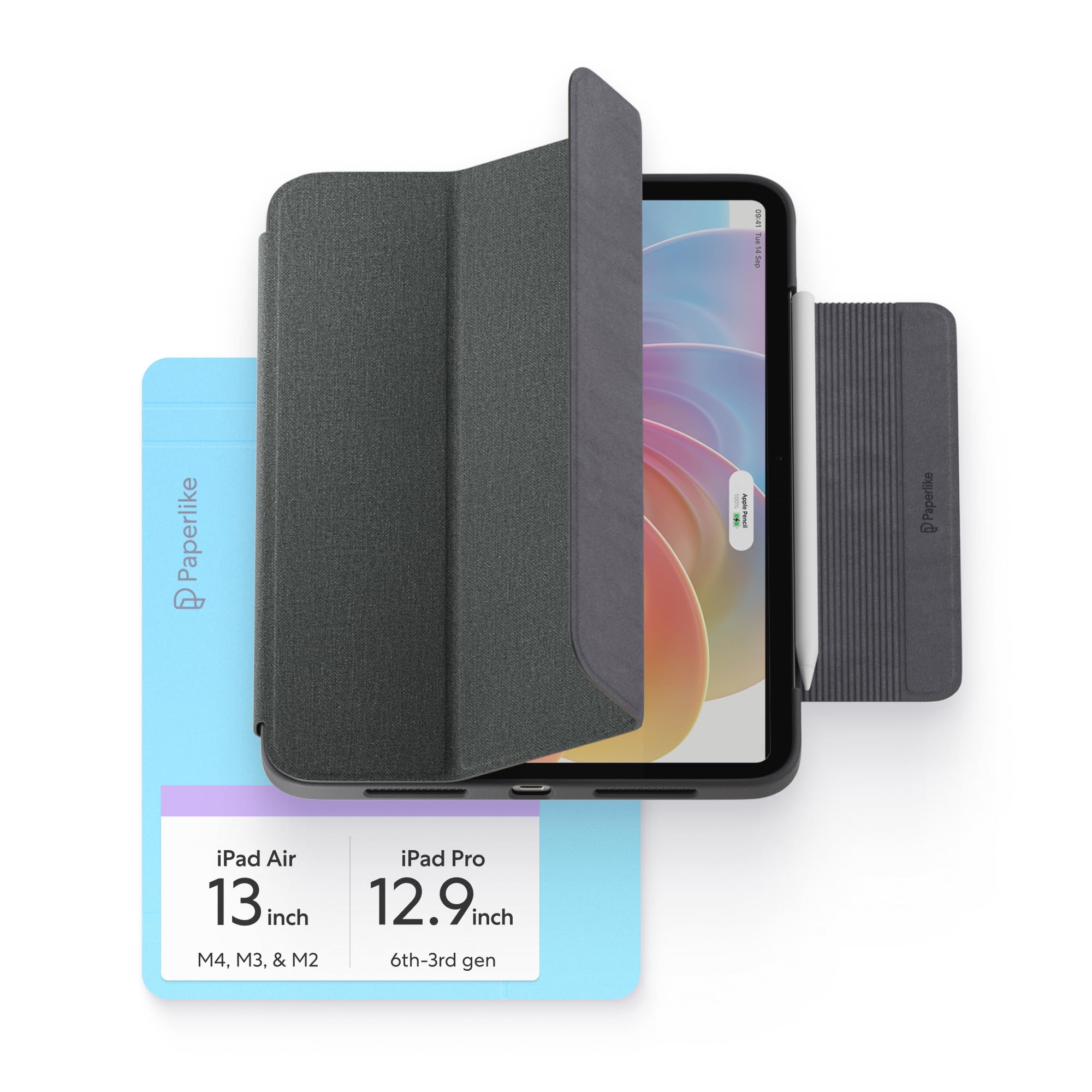Paperlike® Bumper Case für iPad Air 13" (M4,M3,M2) & iPad Pro 12.9" | Robuste Schutzhülle im schlanken Design, echte Textiloberfläche, unterstützt Apple Pencil Laden & Auto Sleep/Wake