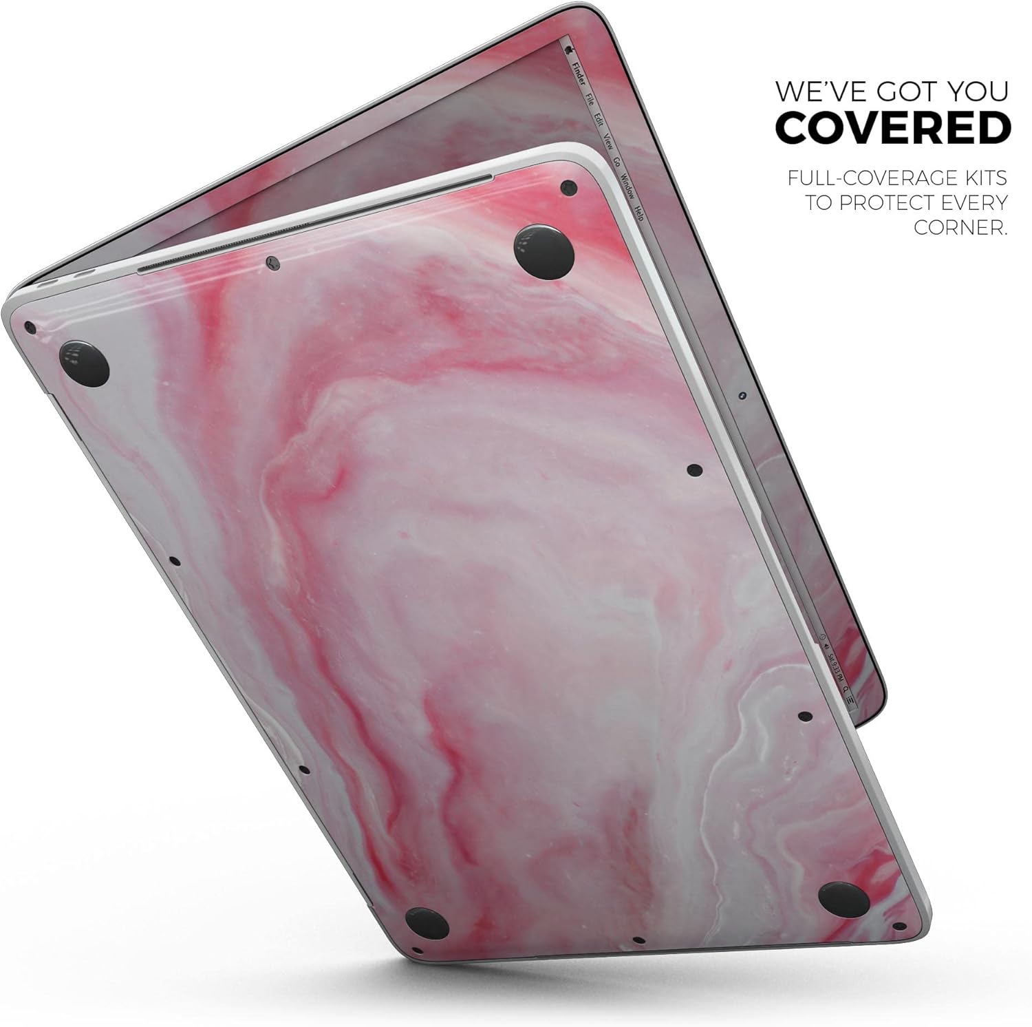 DesignSkinz - Marbleized Pink Paradise V4 - Full-Body Wrap Protective Decal Skin Kit Compatible with MacBook 16" Pro M1 (A2485)