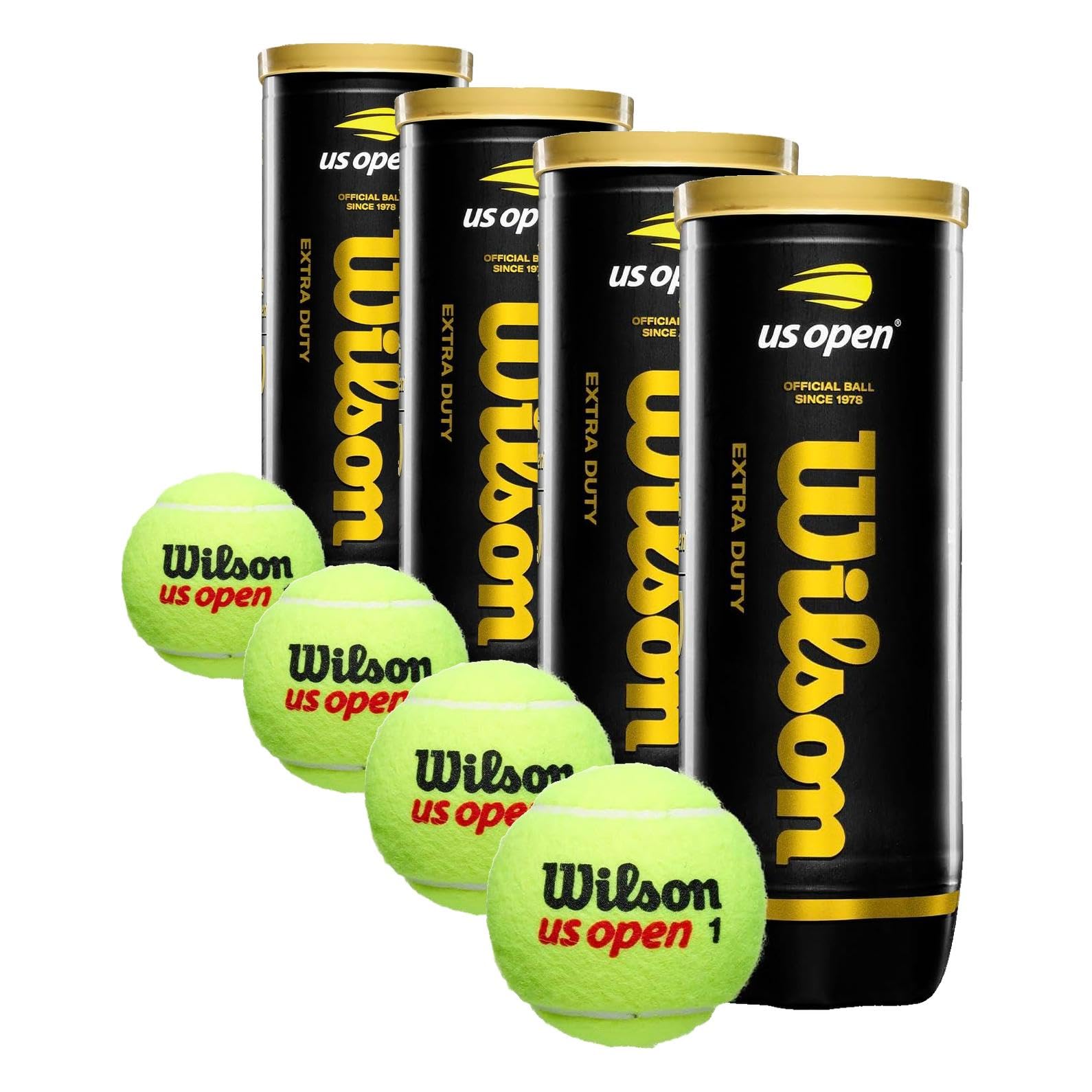Wilson US Open Extra Duty Tennis Balls (3-Ball Can)