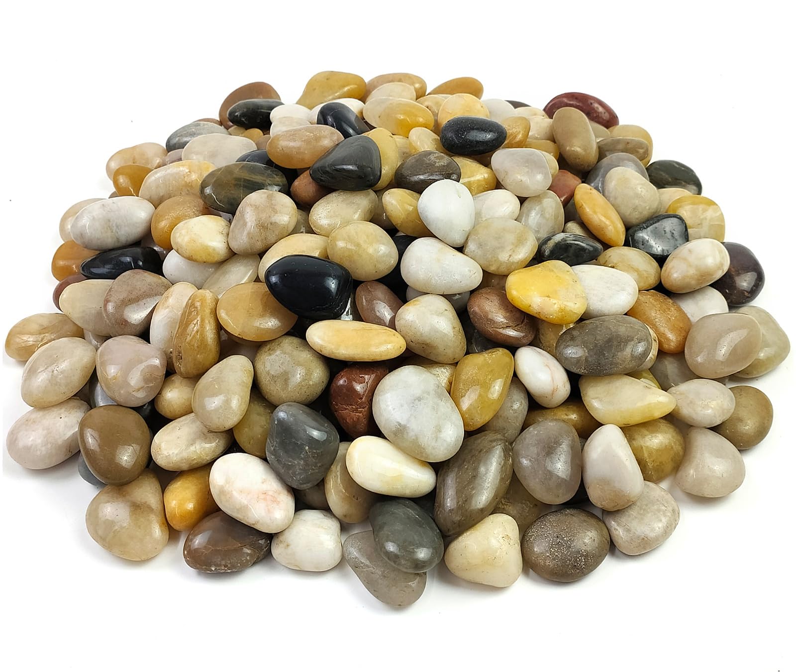 YISZM Piedras decorativas naturales de 10 libras, piedras de roca de río pulidas de 0.7 a 1.2 pulgadas para plantas, jarrones, peceras, acuarios, paisajismo, jardín, exterior e interior