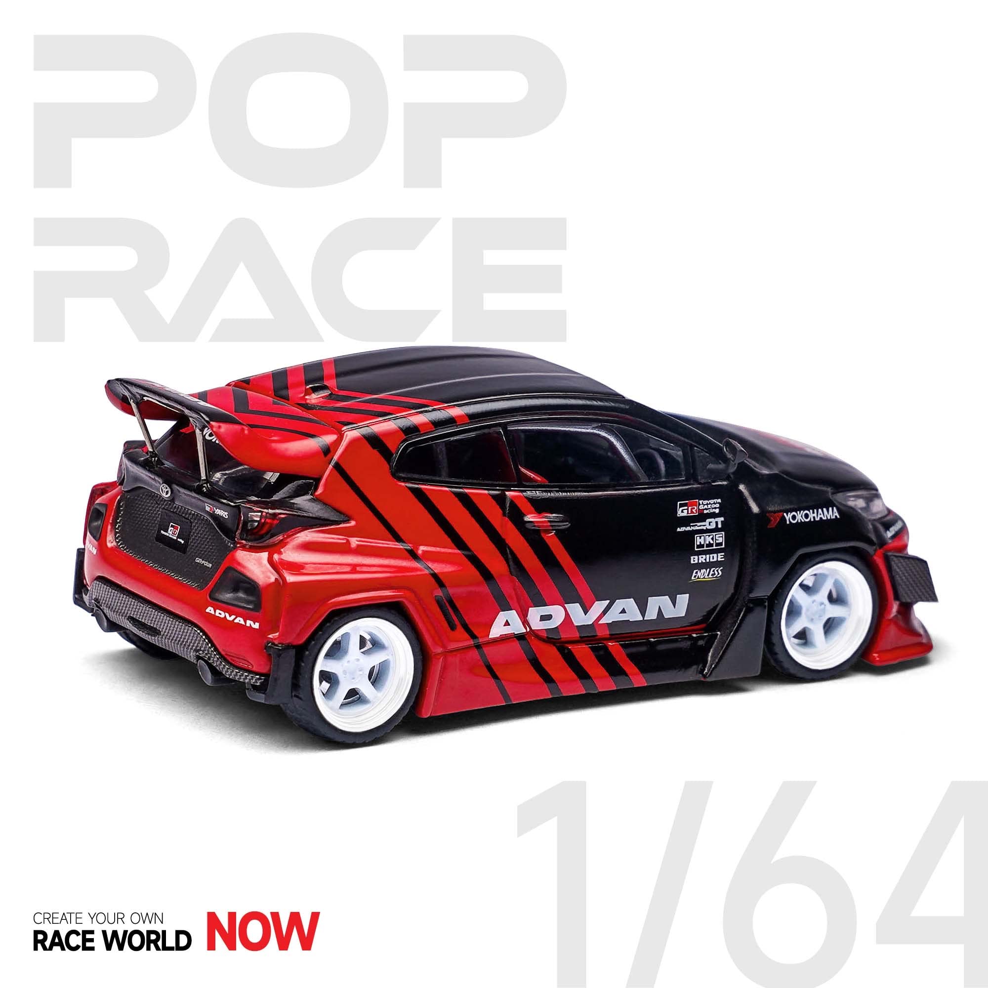 Amazon | 1/64 POP RACE トヨタ GR Yaris ヤリス ADVAN アドバン