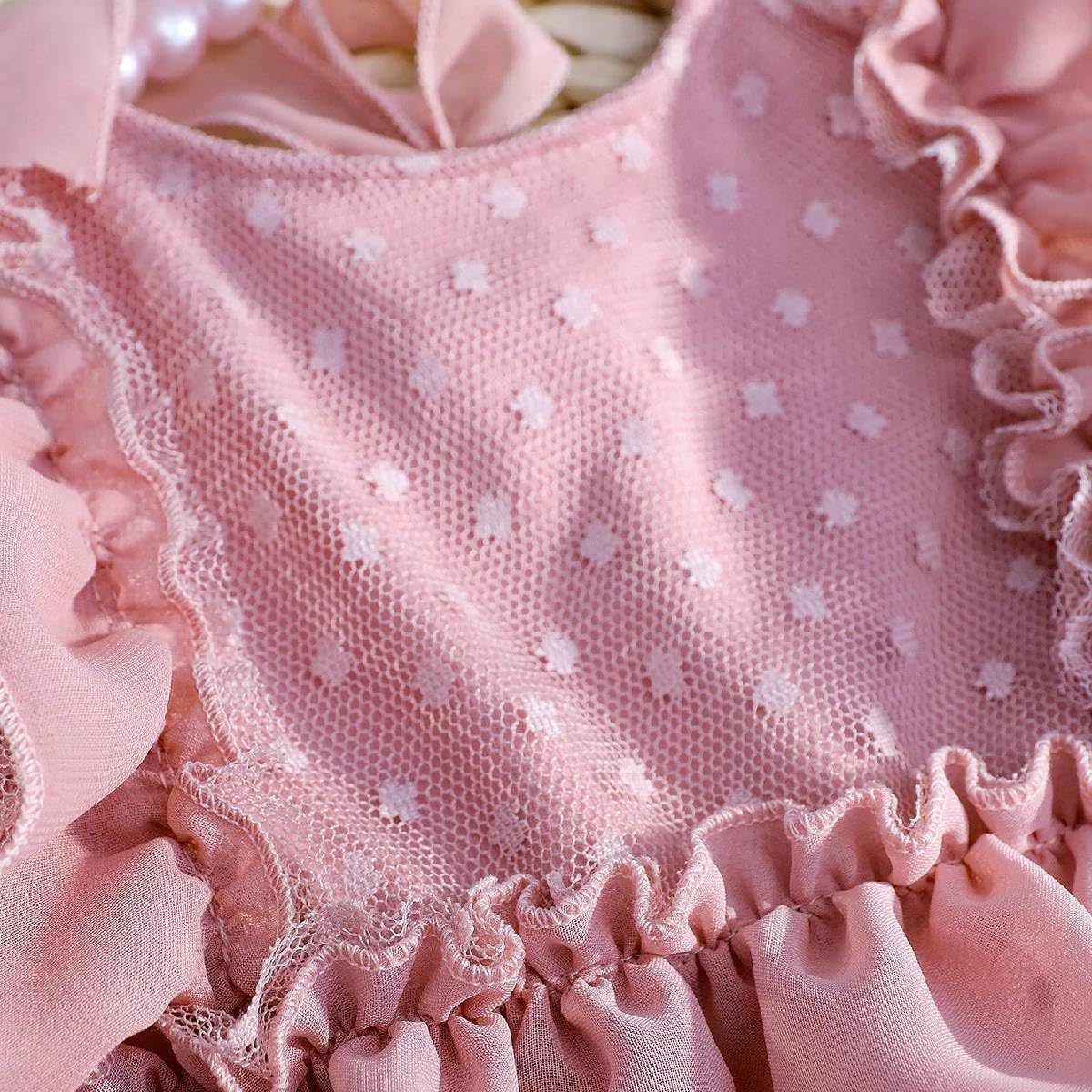 Newborn Photo Props Outfits Girl Baby Photography Props Newborn Girl Romper Headress Infant Princess Costume (Pink A) - Image 6