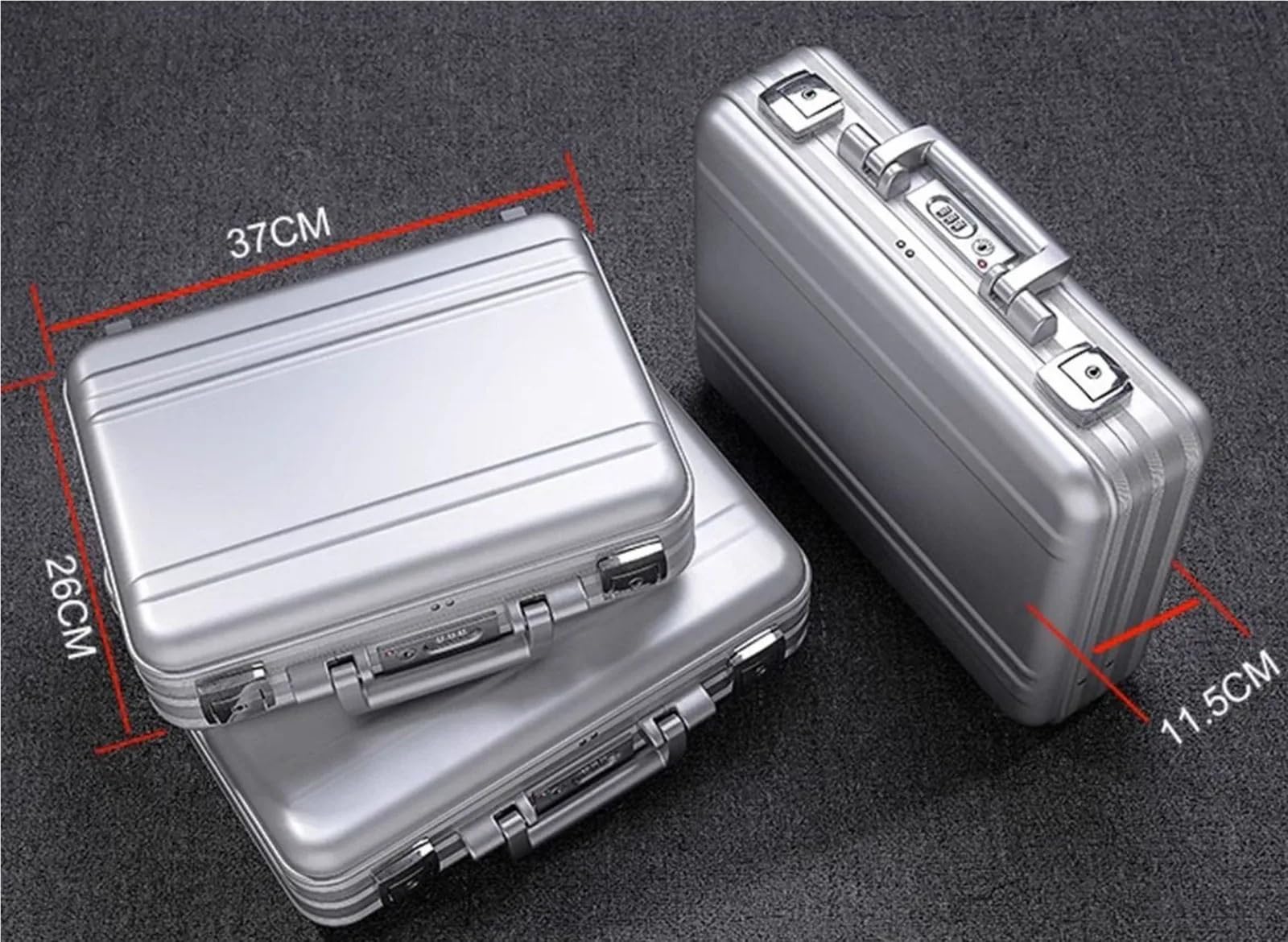 Valigetta in alluminio Valigetta Custodia di sicurezza da viaggio in lega alluminio Cassetta degli attrezzi portatile for il trasporto accessori aziendali for tablet portatili