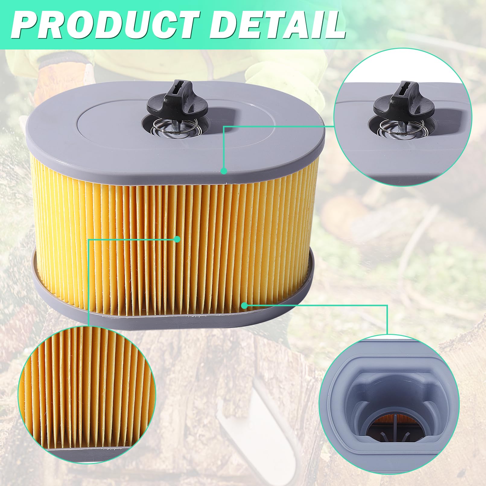 Adefol Filtro de aire Kit para Husqvarna PARTNER K970, K1260 Motosierra, Filtro de aire avce Junta de aceite, Kit de reparación, Filtro de aceite, Reemplazo 510244103