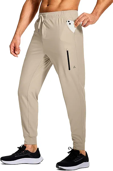 Varejogger Men's Joggers Pants with Zipper Pockets Sweatpants Athletic Track Running Golf Workout Gym Pants for Men