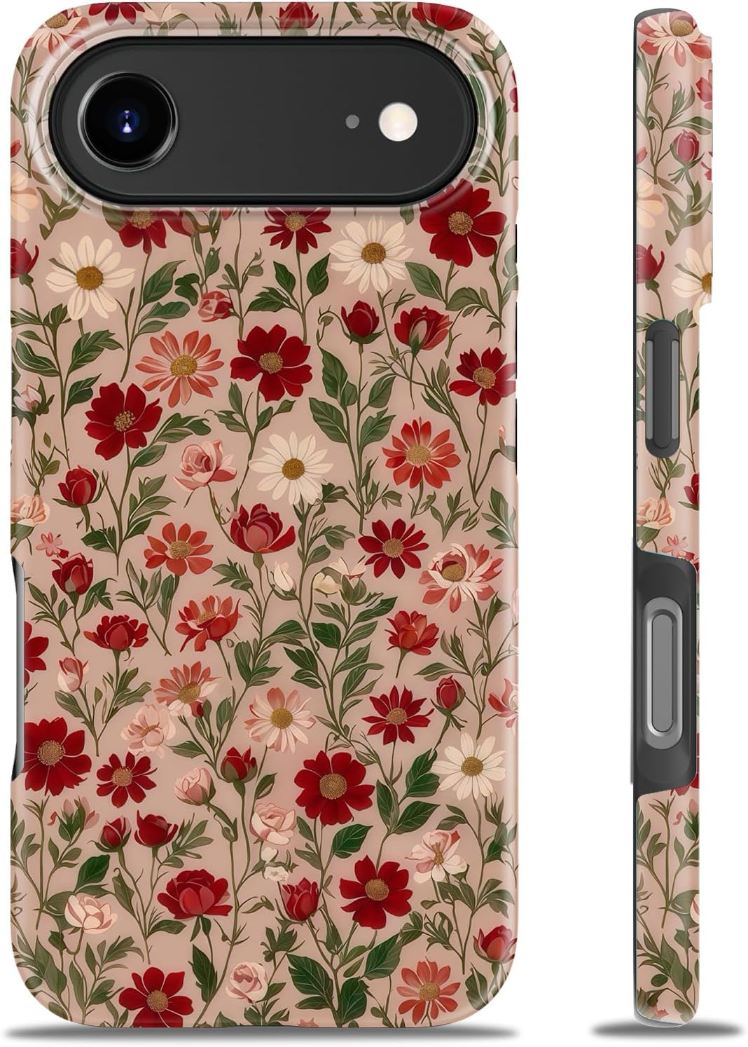 Goodon for iPhone 17 Air Case - Wireless Charging - Dual-Layer Hard Shell & Silicone Cover - Protective Phone Case with Cute Wildflower Designs for Women - Dainty Floral Pattern