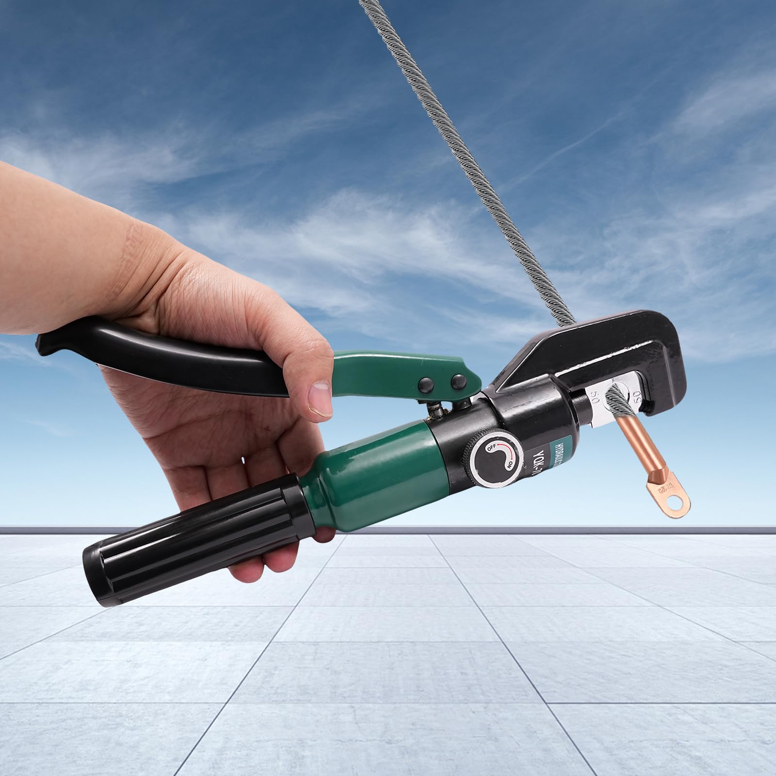 Pinza Crimpatrice Idraulica Per Cavi Elettrici, 18 V, Gamma - Foto 2