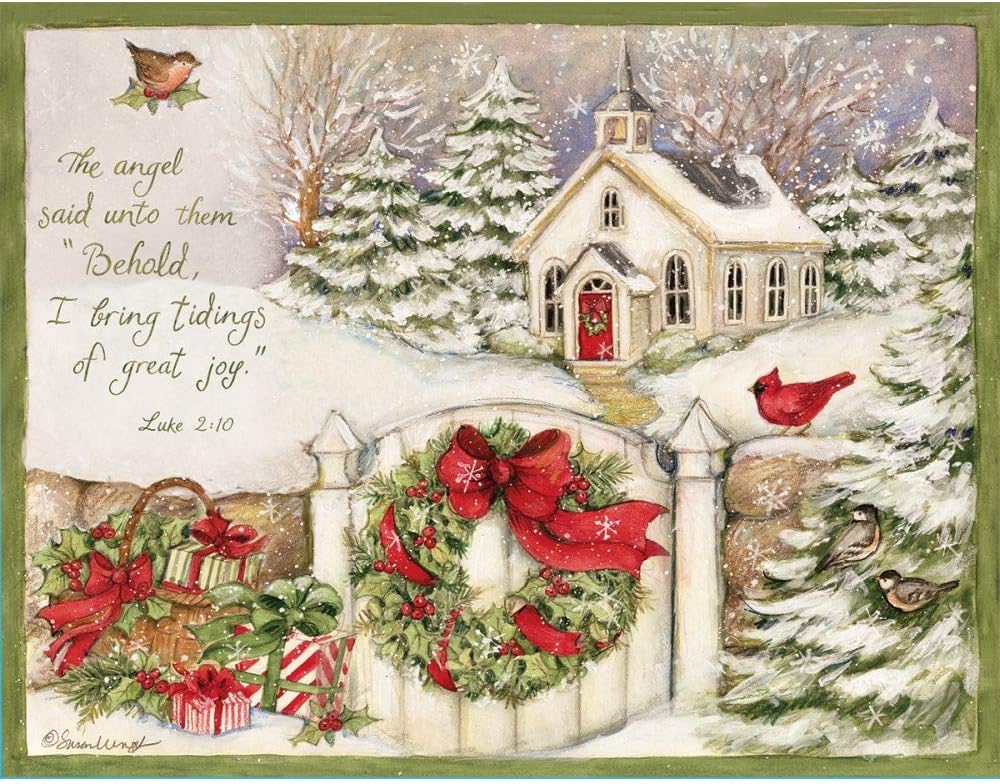 LANG 1004676 - "Gifts of Christmas", Boxed Christmas Cards, Artwork by Susan Winget" - 18 Cards, 19 envelopes - 5.375" x 6.875"