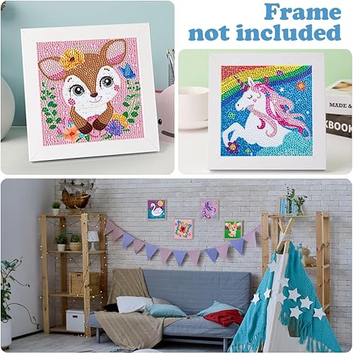 Miniatura 9 de Labeol Kits de arte de diamantes para niños, manualidades para niñas de 6 a 8 a 10 a 12 años, fáciles de hacer tú mismo, creativas calcomanías de