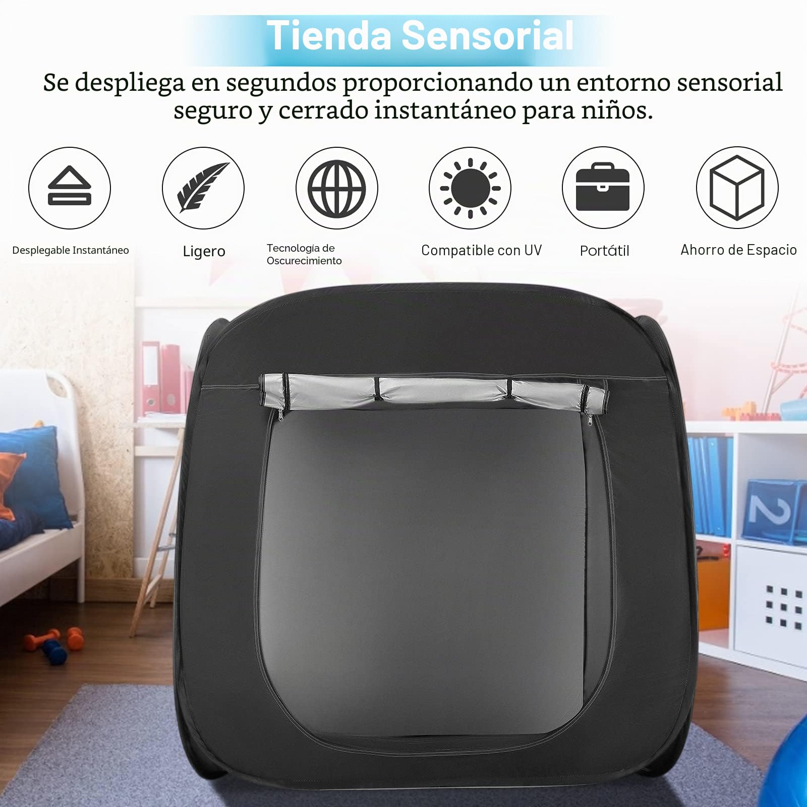 110CM Tienda de campaña emergente para niños Interior al Aire Libre Carpa de jardín para niños Jugando Tienda Campaña Infantil para Autismo ángel Regalo Juguetes
